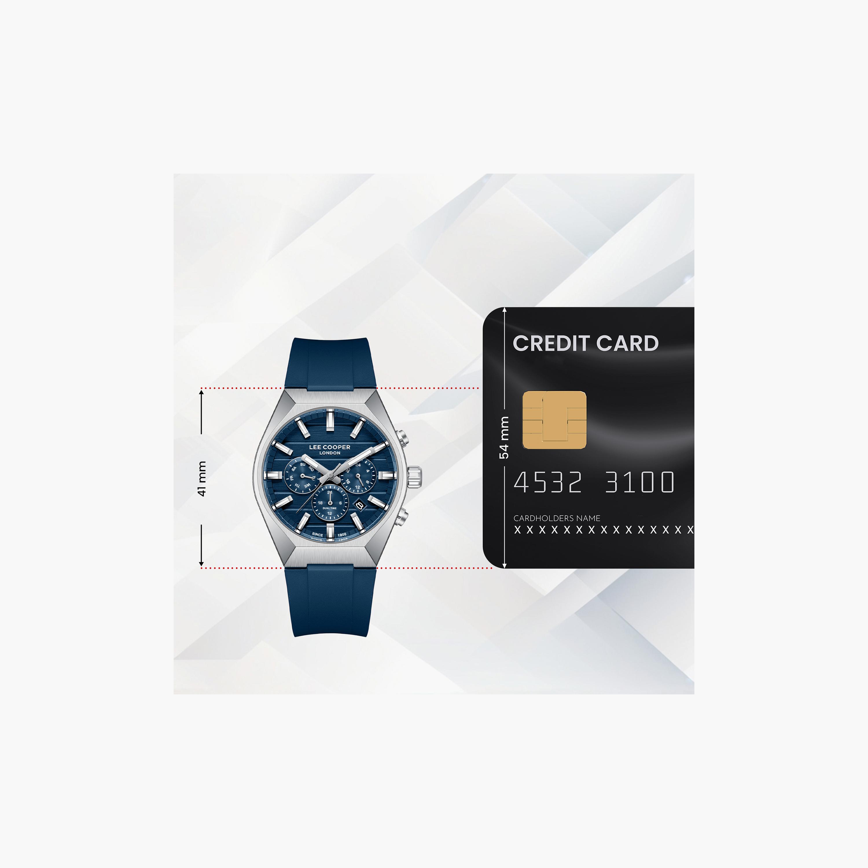 Lee Cooper Men's 41 MM Analog Dark Blue Dial Silicone Strap | LC08388-399-men-watchesandjewellery-watches-image-10