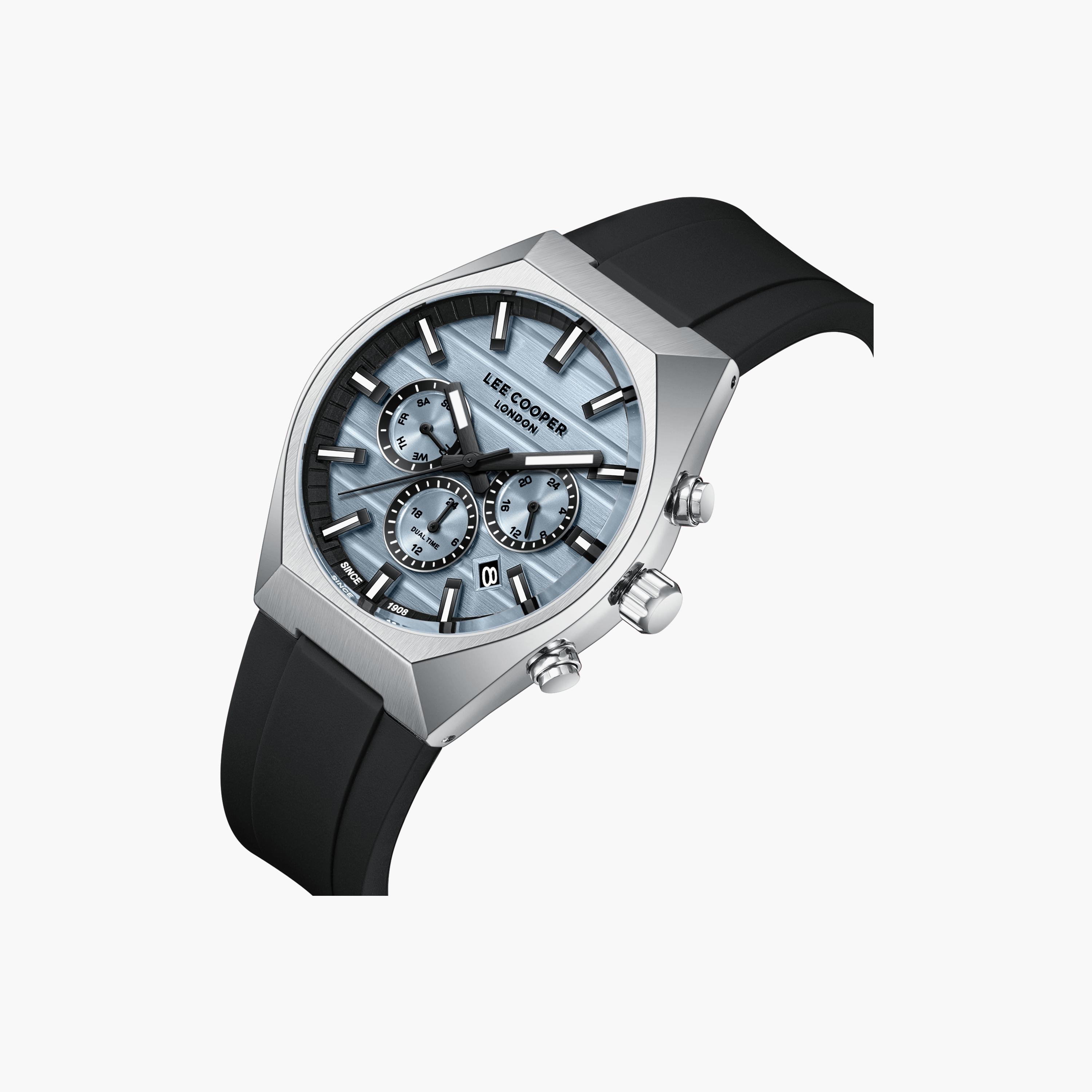 Lee Cooper Men's 41 MM Analog Blue Dial Silicone Strap | LC08388-301-men-watchesandjewellery-watches-image-3