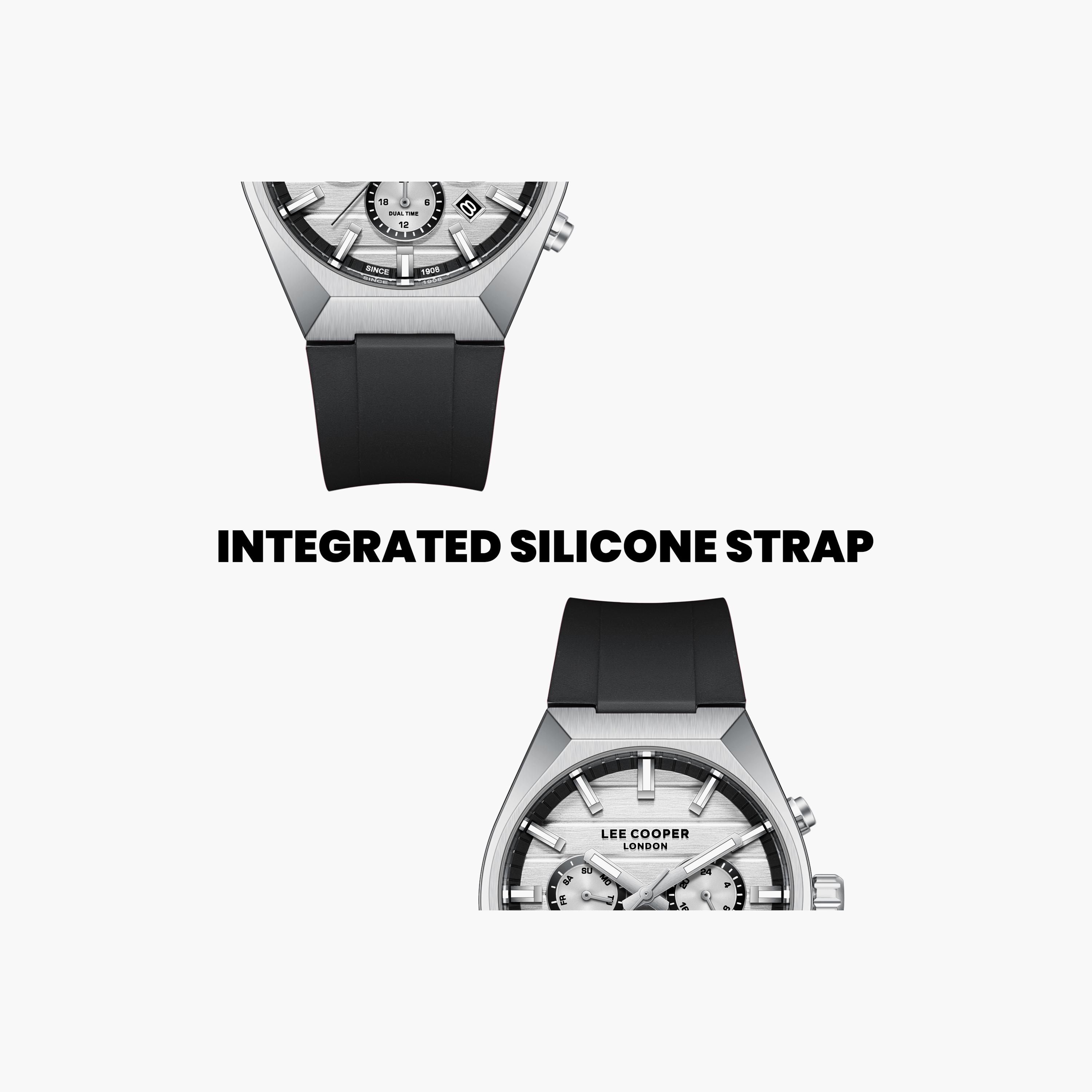 Lee Cooper Men's 41 MM Analog Silver Dial Silicone Strap | LC08388-331-men-watchesandjewellery-watches-image-6