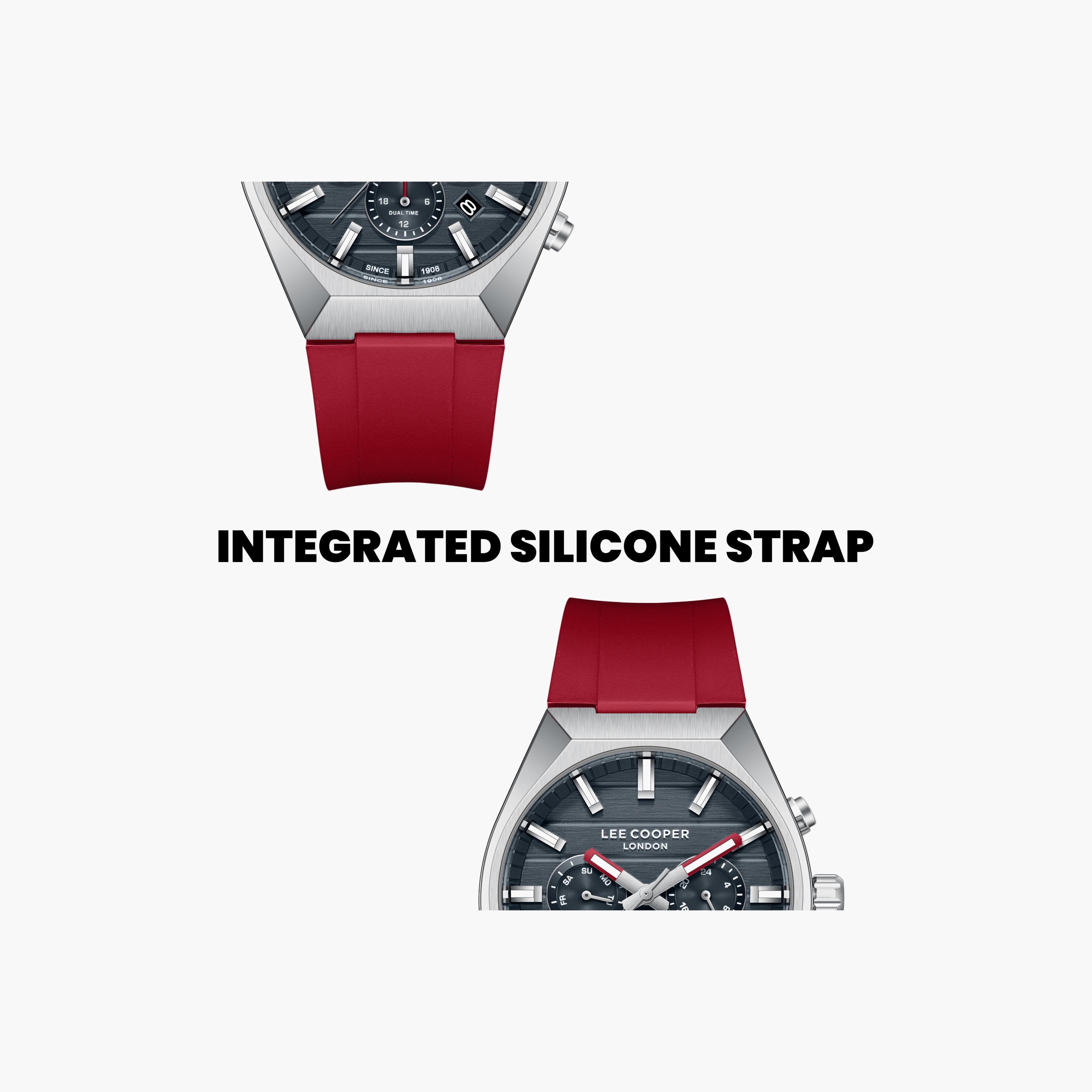Lee Cooper Men's 41 MM Analog Grey Dial Silicone Strap | LC08388-398-men-watchesandjewellery-watches-image-6