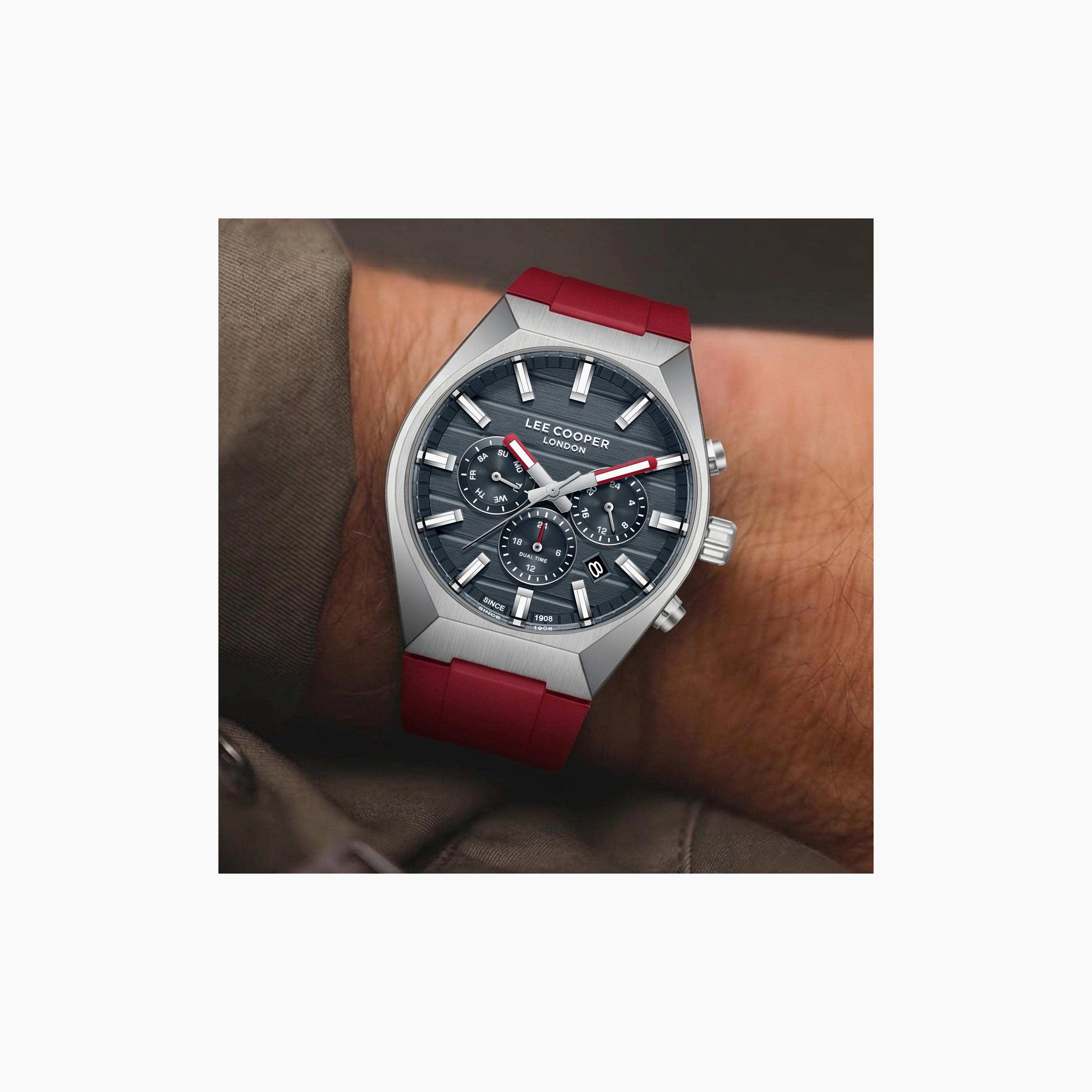Lee Cooper Men's 41 MM Analog Grey Dial Silicone Strap | LC08388-398-men-watchesandjewellery-watches-image-7