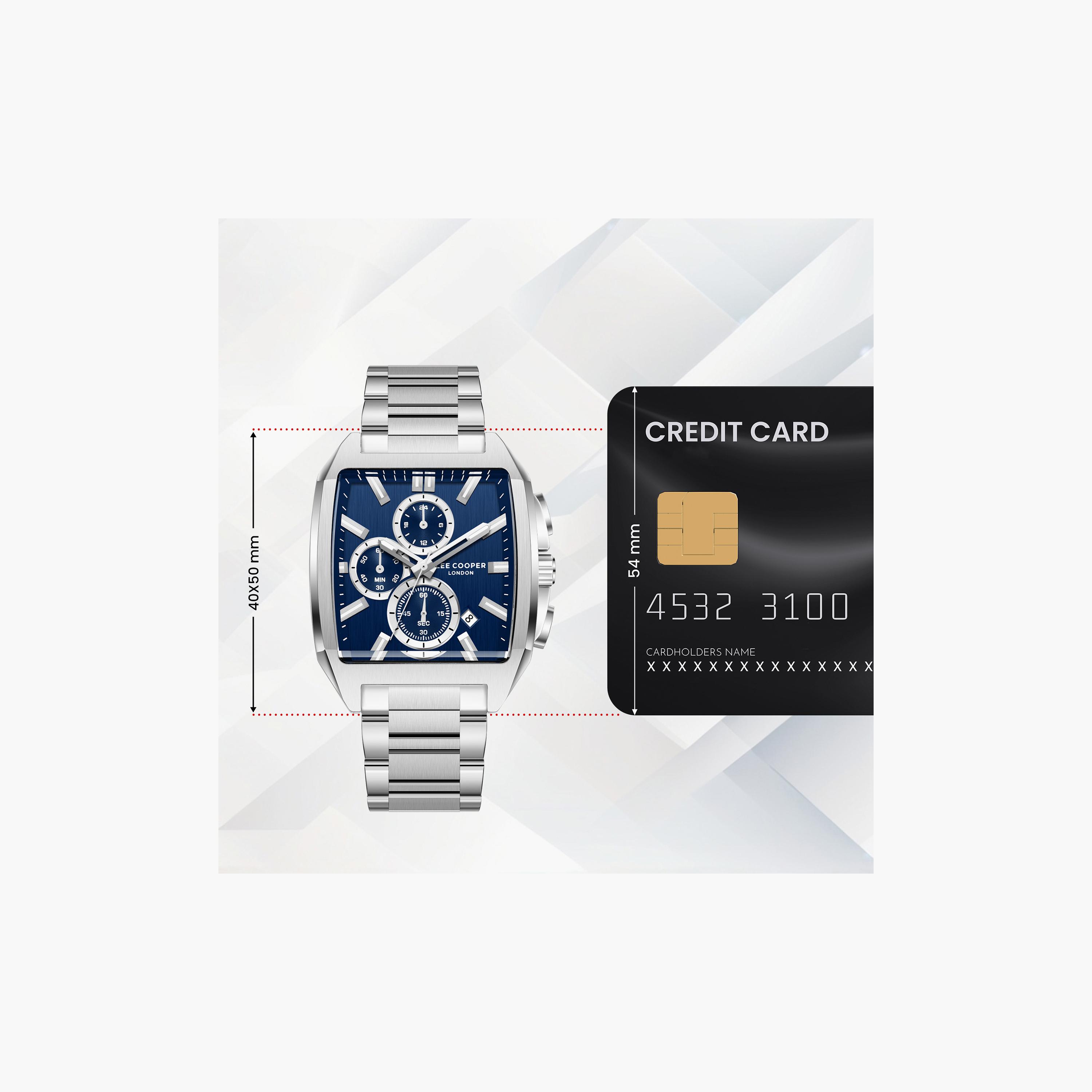 Lee Cooper Men's 50 MM Analog Dark Blue Dial Metal Strap | LC08344-390-men-watchesandjewellery-watches-image-10