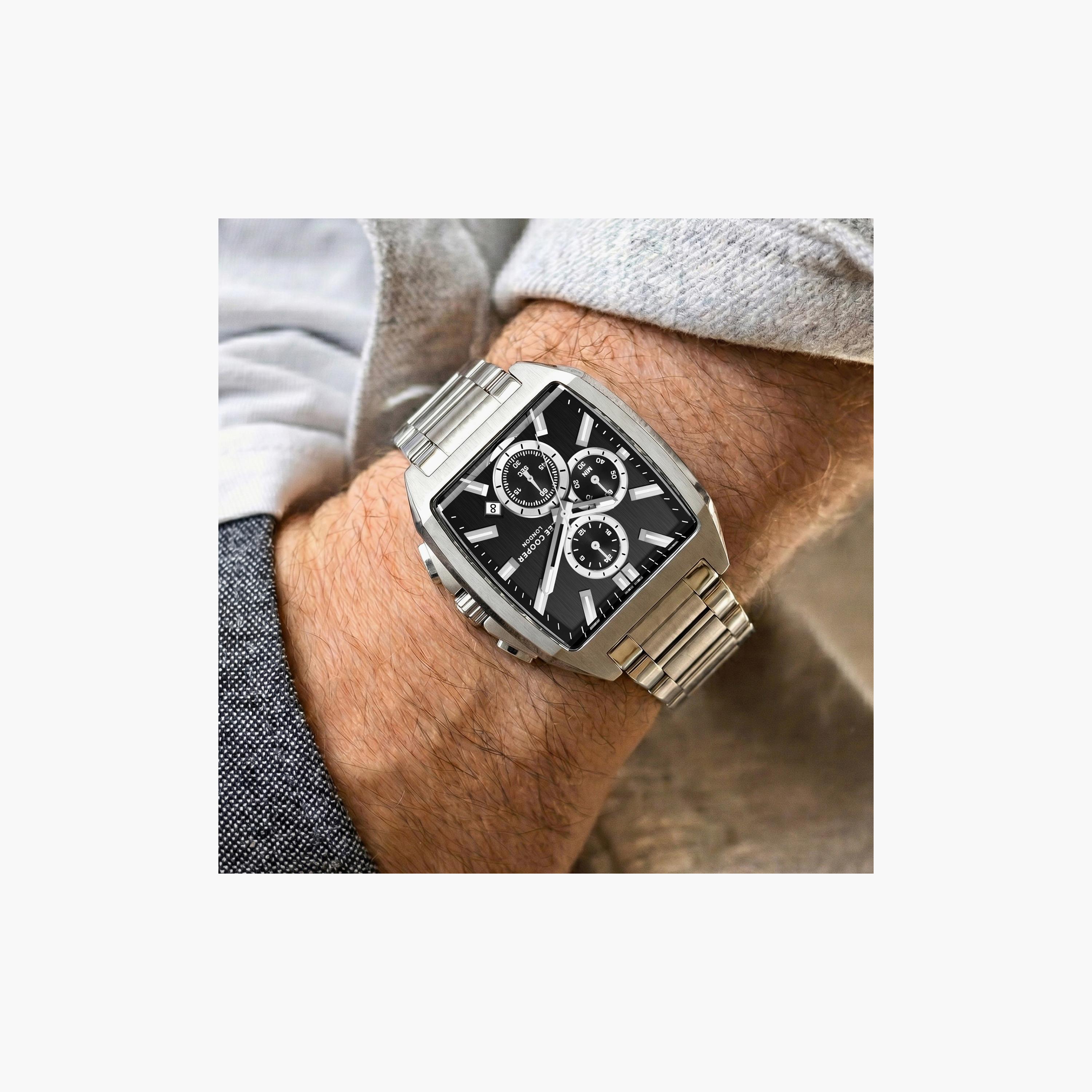 Lee Cooper Men's 50 MM Analog Black Dial Metal Strap | LC08344-350-men-watchesandjewellery-watches-image-7