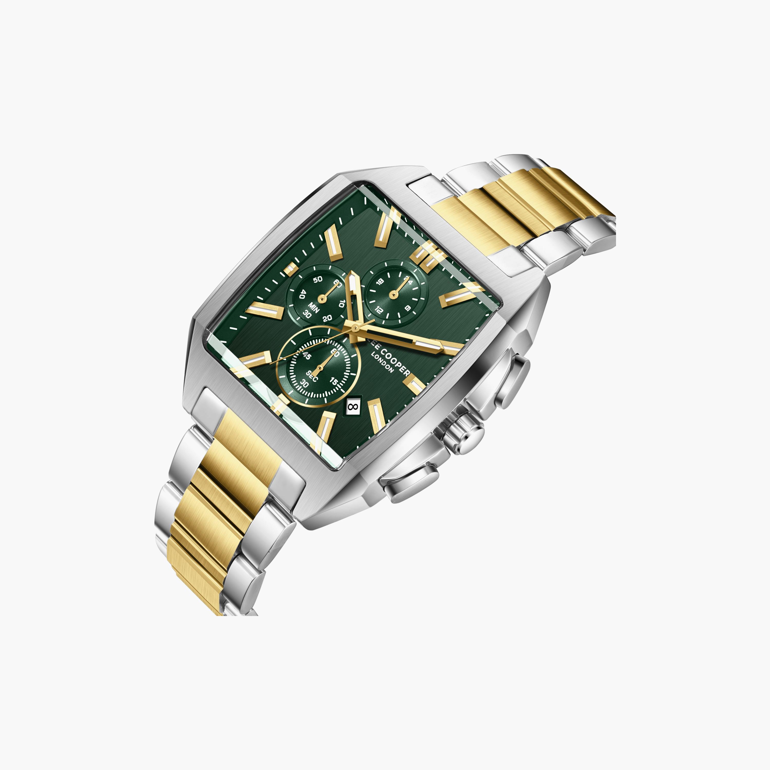 Lee Cooper Men's 50 MM Analog Green Dial Metal Strap | LC08344-270-men-watchesandjewellery-watches-image-3