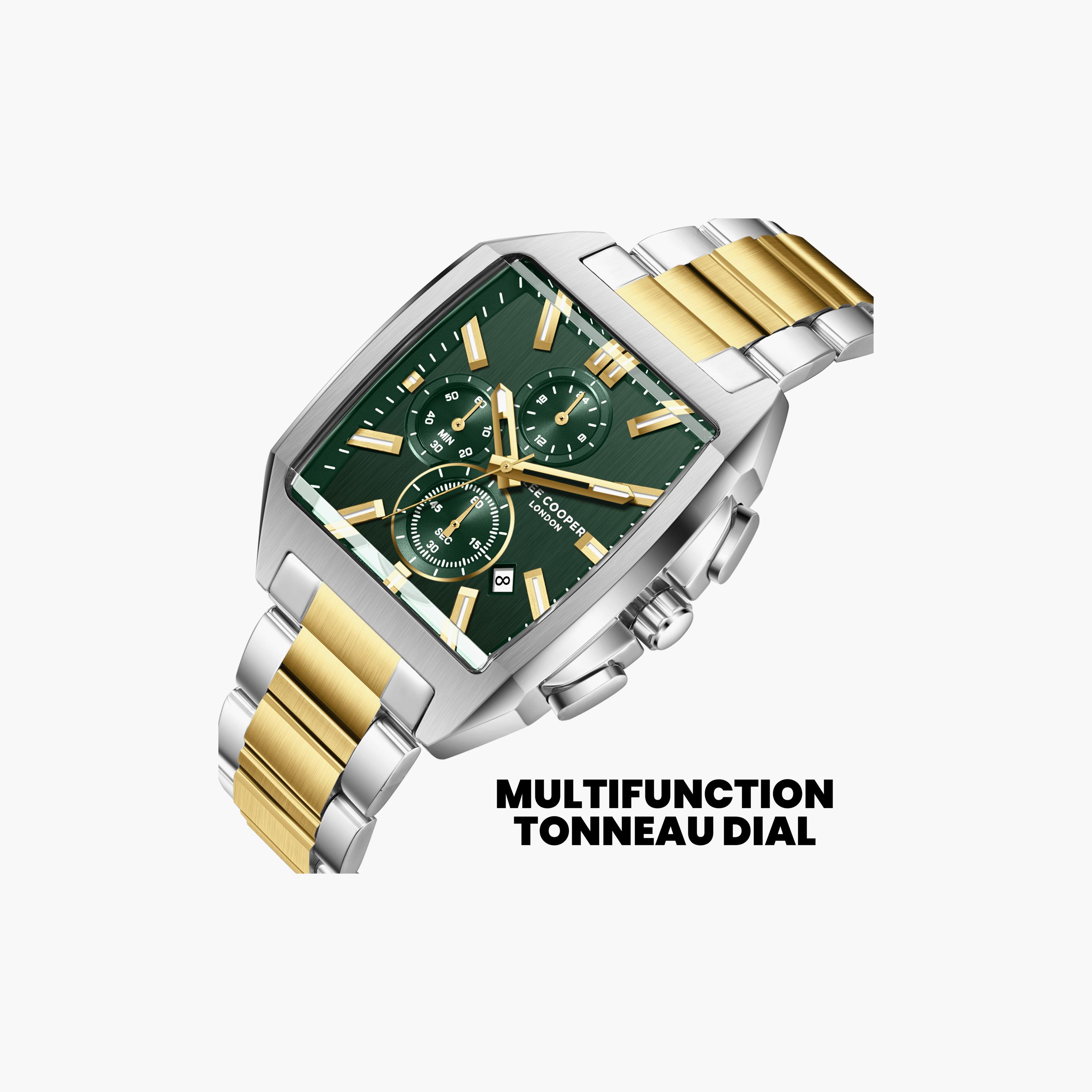 Lee Cooper Men's 50 MM Analog Green Dial Metal Strap | LC08344-270-men-watchesandjewellery-watches-image-6