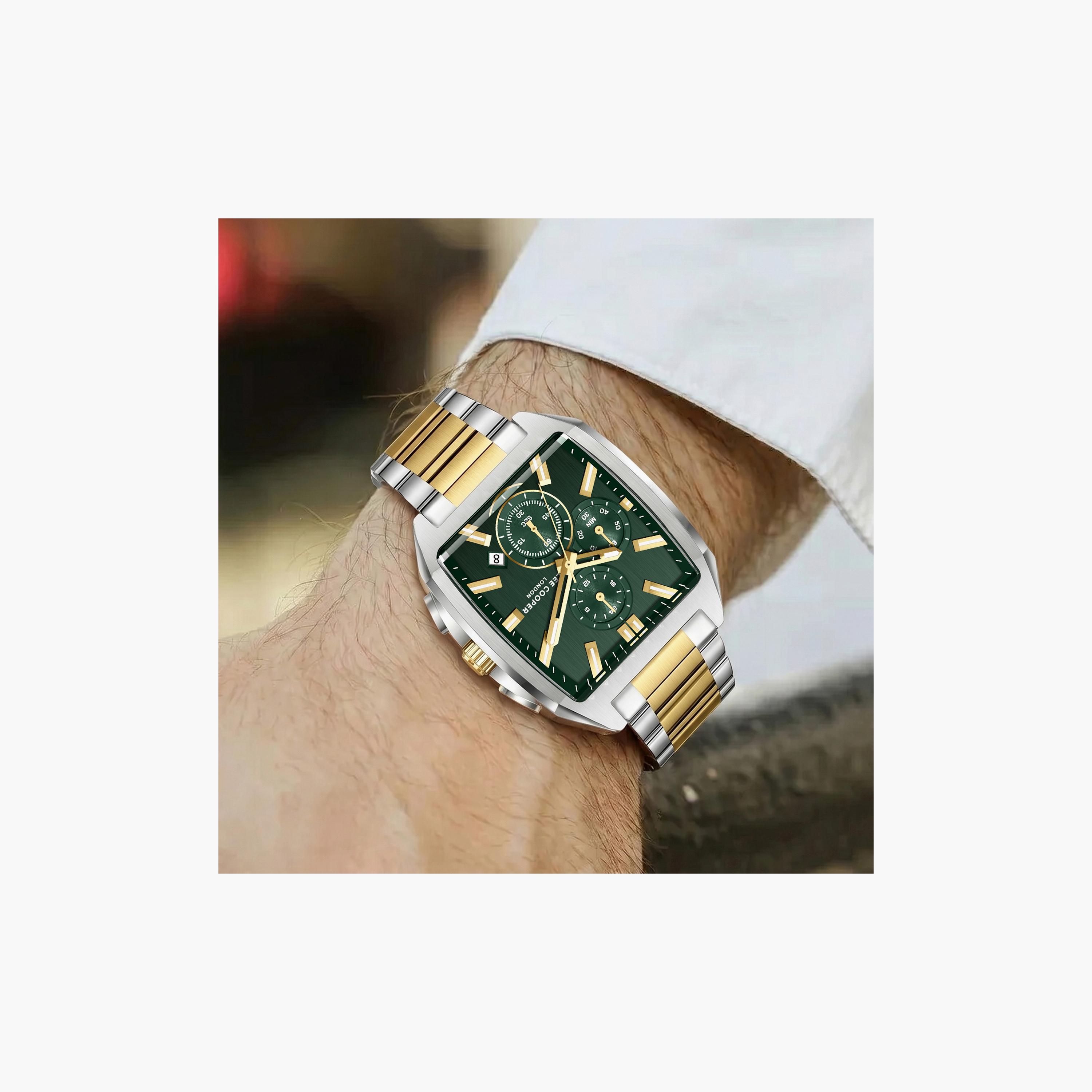 Lee Cooper Men's 50 MM Analog Green Dial Metal Strap | LC08344-270-men-watchesandjewellery-watches-image-7