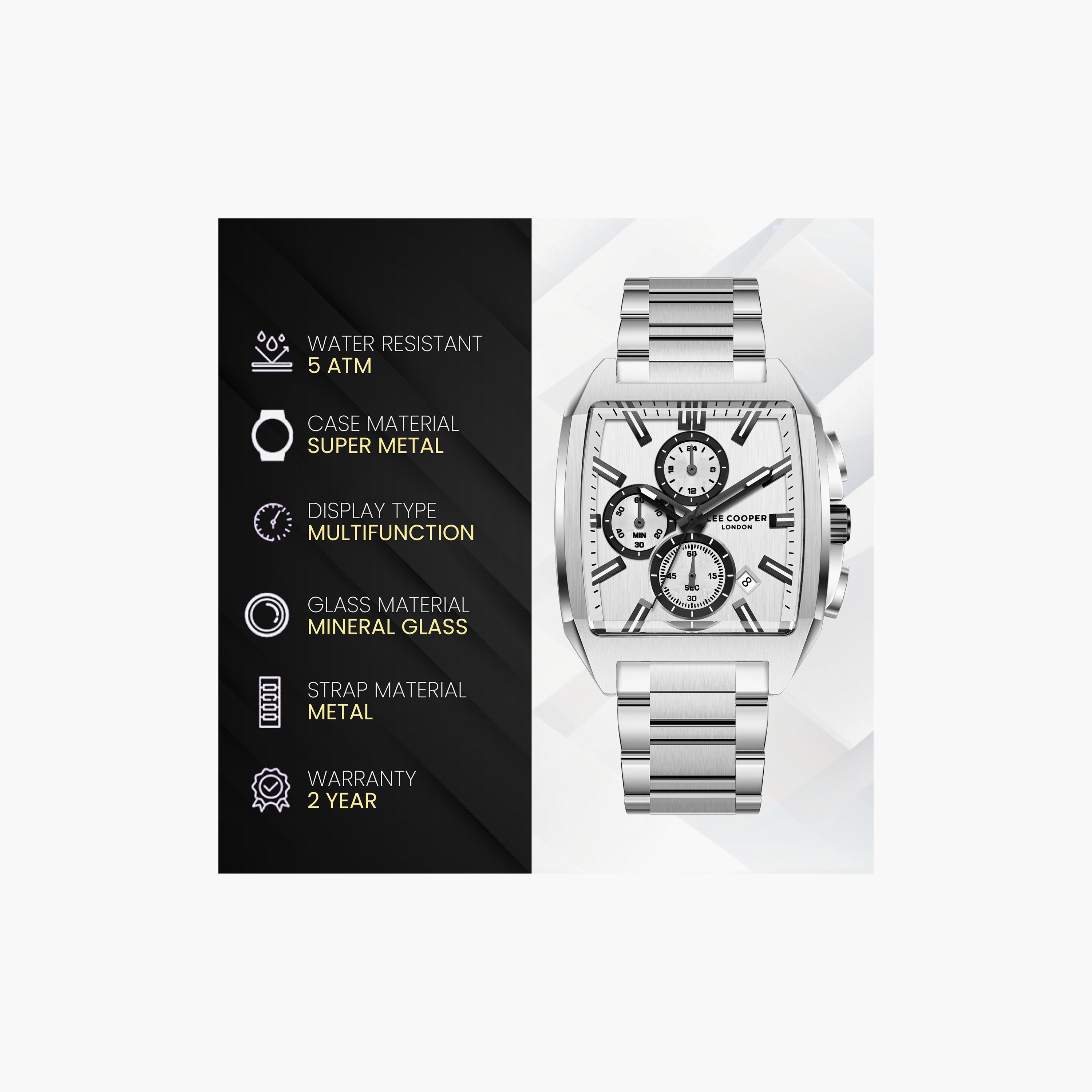 Lee Cooper Men's 50 MM Analog Silver Dial Metal Strap | LC08344-330-men-watchesandjewellery-watches-image-9
