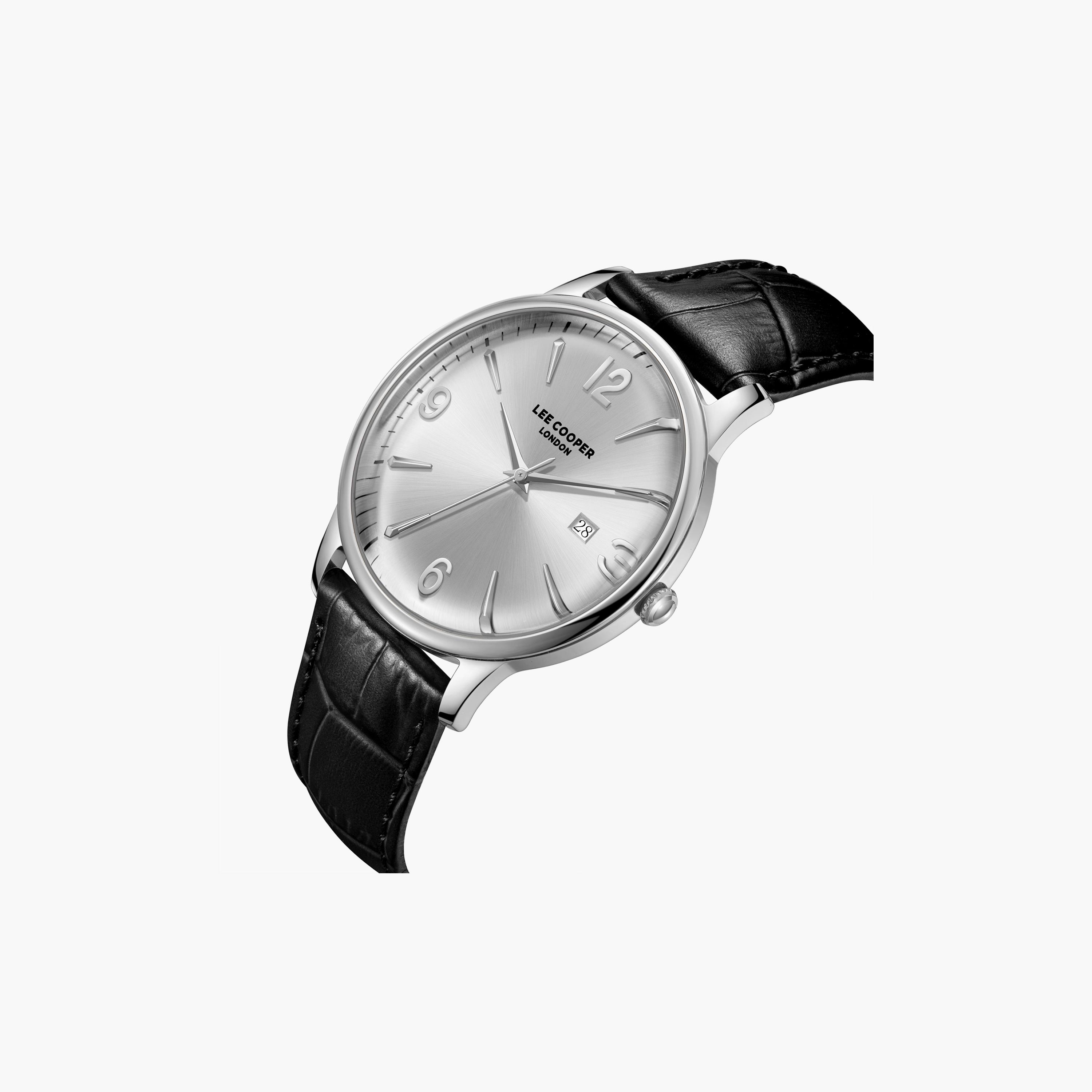 Lee Cooper Men's 40 MM Analog Silver Dial Leather Strap | LC08379-331-men-watchesandjewellery-watches-image-3