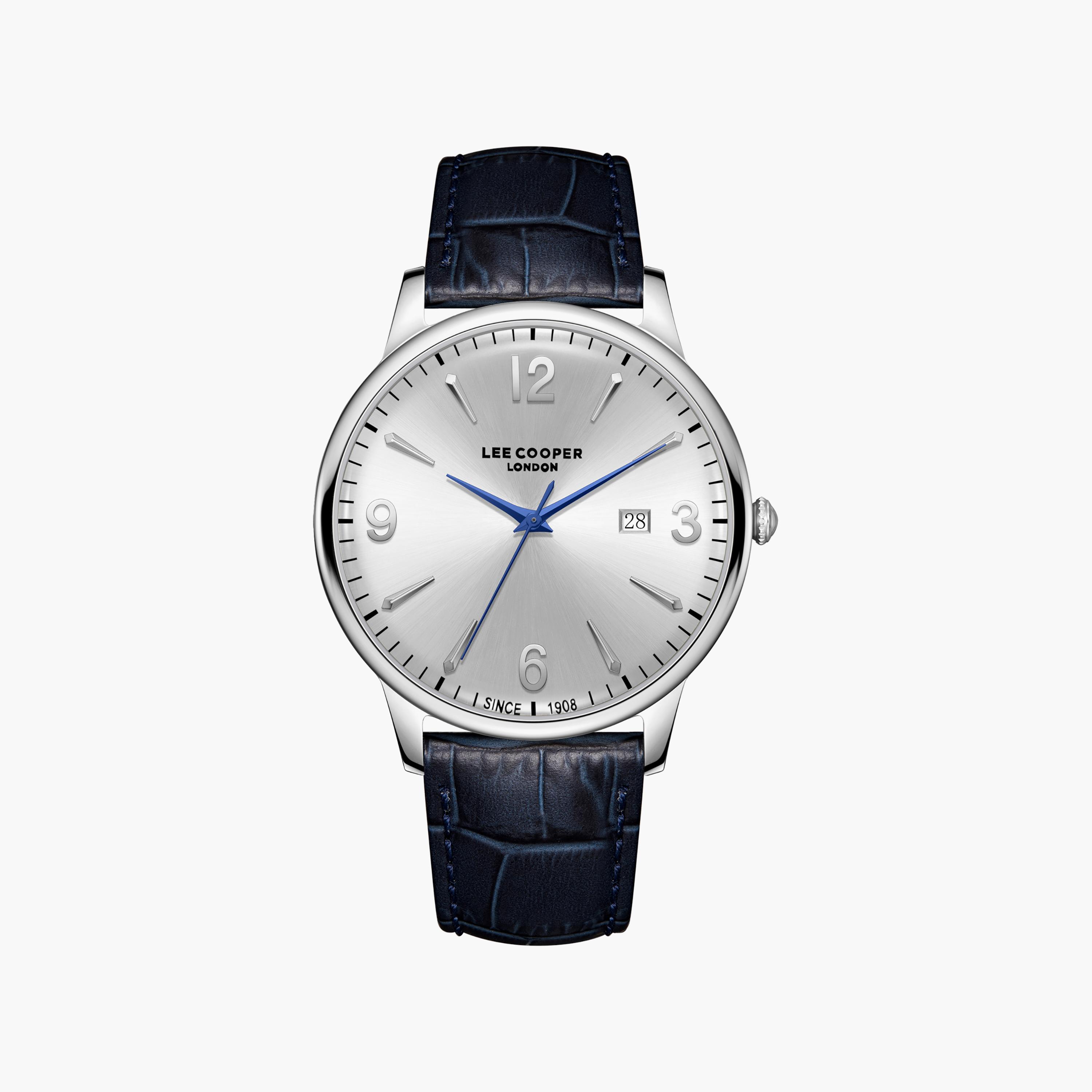 Lee Cooper Men's 40 MM Analog Silver Dial Leather Strap | LC08379-339-men-watchesandjewellery-watches-image-1