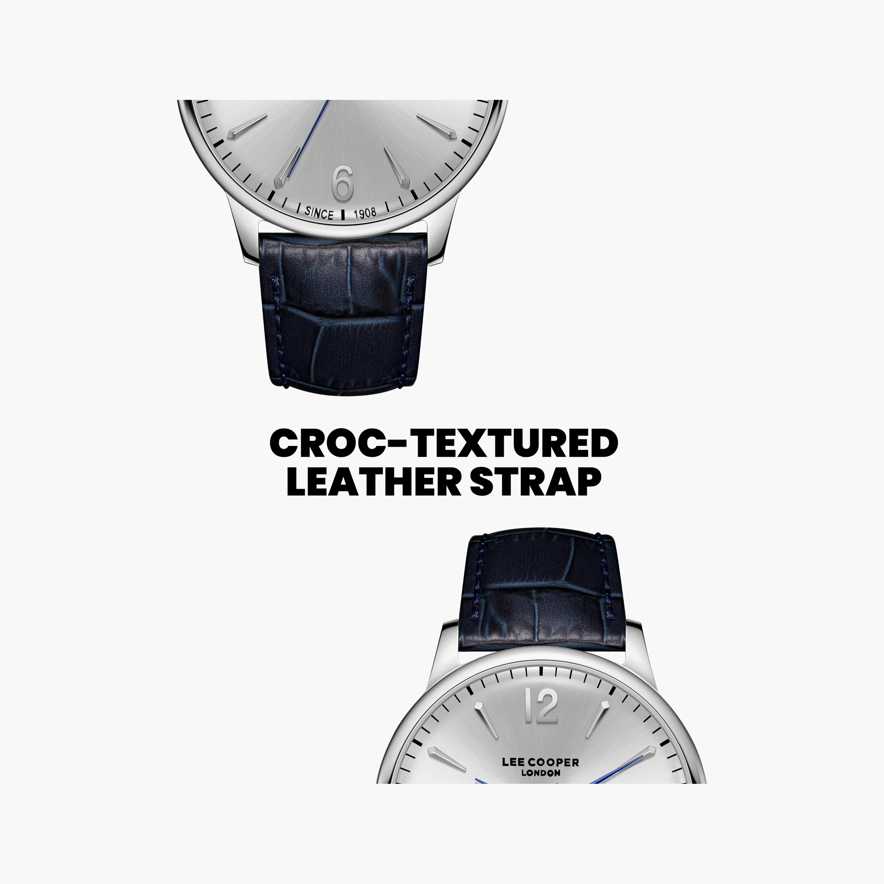 Lee Cooper Men's 40 MM Analog Silver Dial Leather Strap | LC08379-339-men-watchesandjewellery-watches-image-4