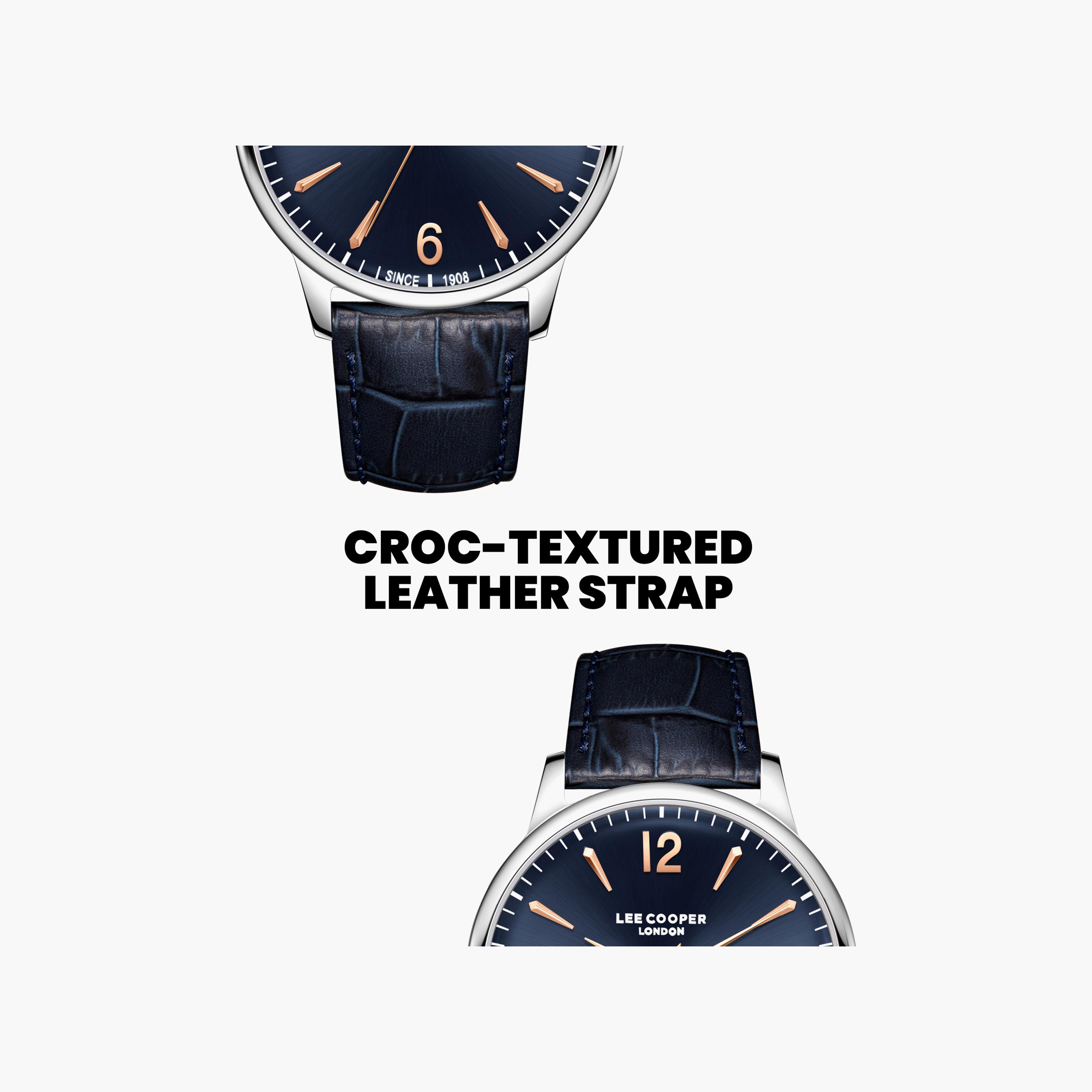 Lee Cooper Men's 40 MM Analog Dark Blue Dial Leather Strap | LC08379-399-men-watchesandjewellery-watches-image-6