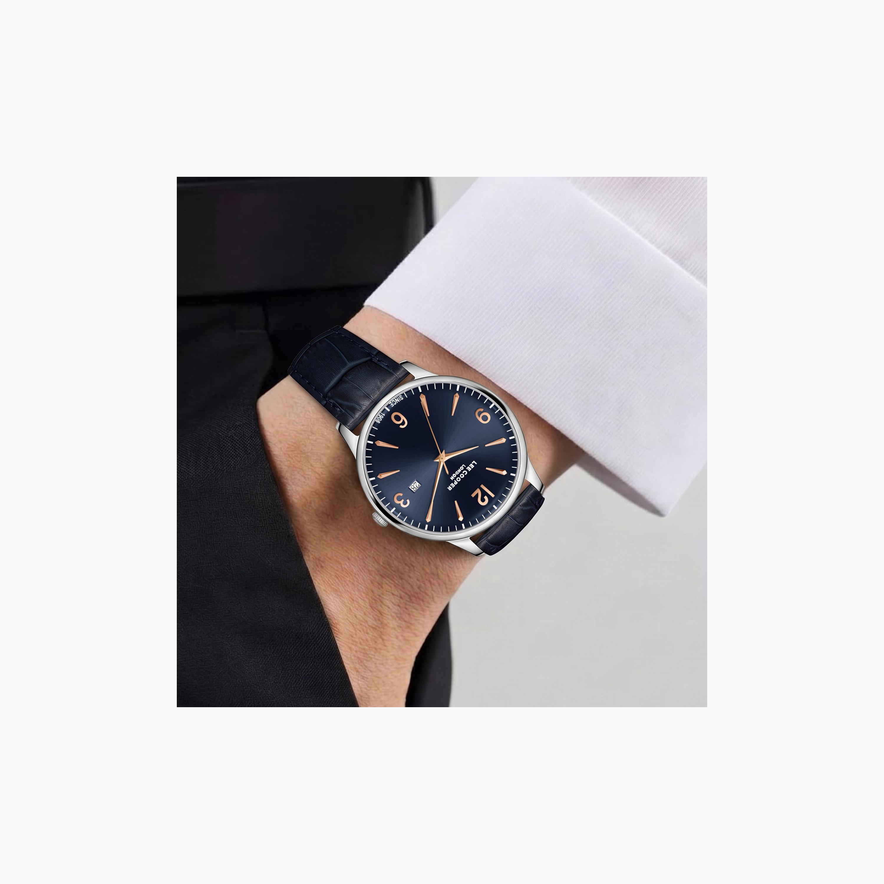 Lee Cooper Men's 40 MM Analog Dark Blue Dial Leather Strap | LC08379-399-men-watchesandjewellery-watches-image-7