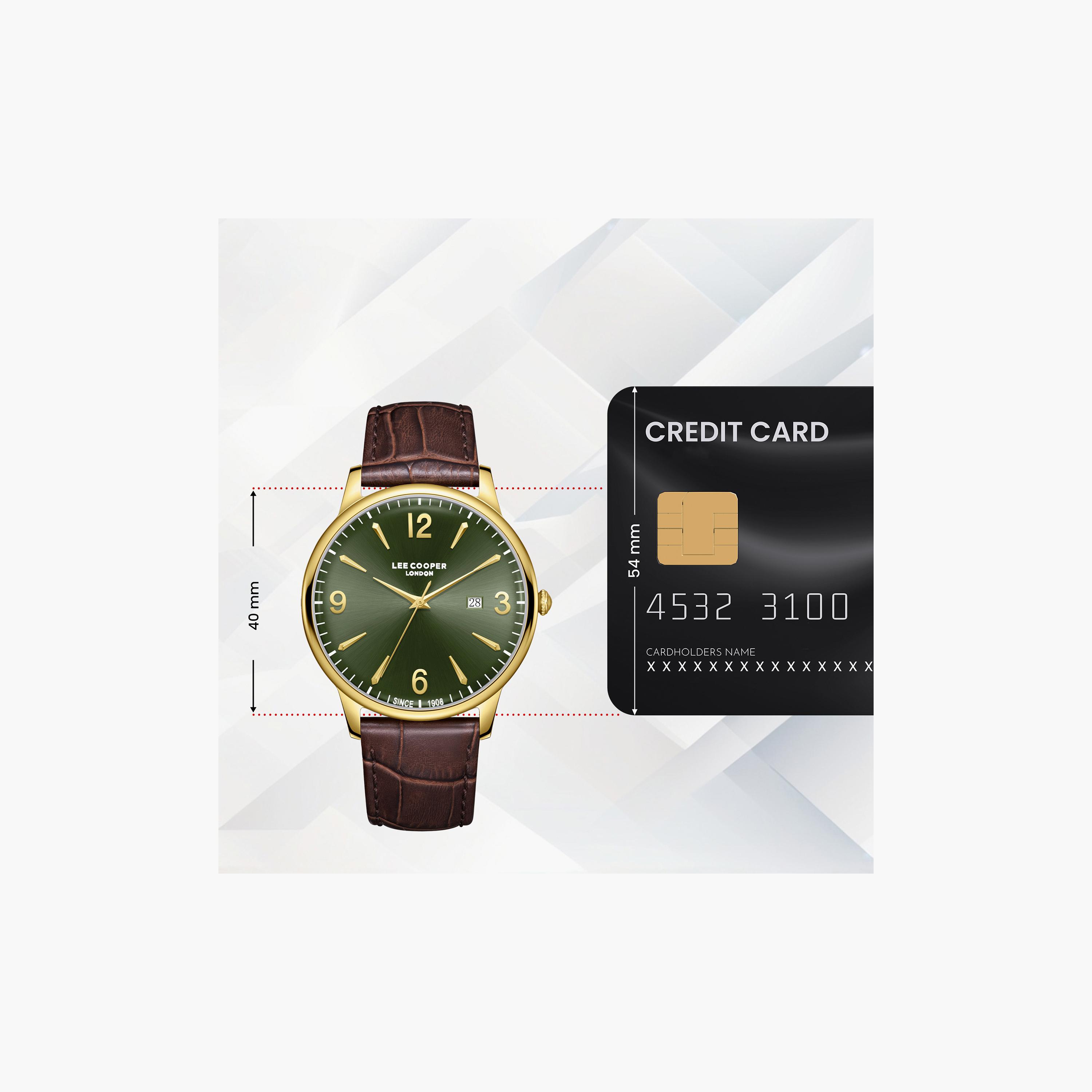 Lee Cooper Men's 40 MM Analog Green Dial Leather Strap | LC08379-172-men-watchesandjewellery-watches-image-10