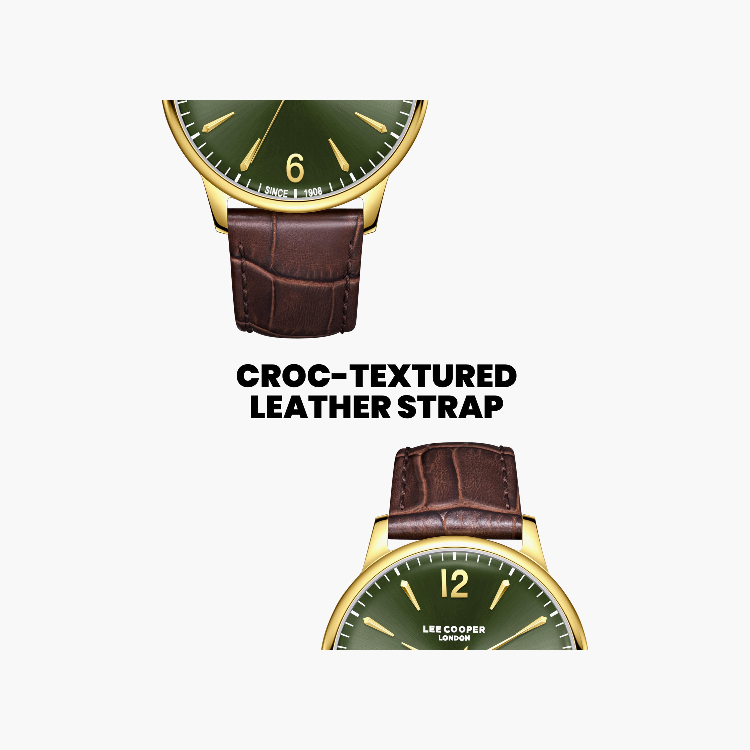 Lee Cooper Men's 40 MM Analog Green Dial Leather Strap | LC08379-172-men-watchesandjewellery-watches-image-6