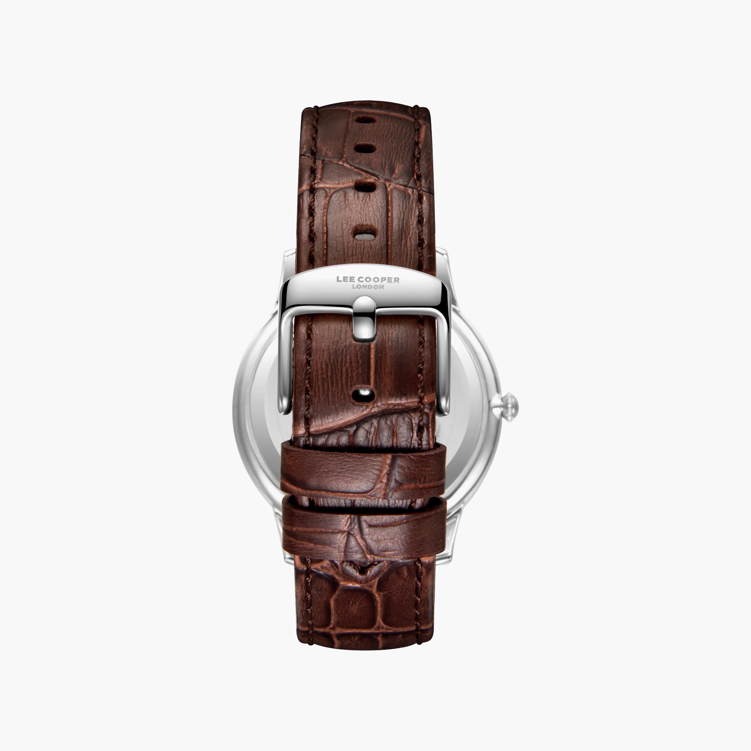 Lee Cooper Men's 40 MM Analog Rose Gold Dial Leather Strap | LC08379-362-men-watchesandjewellery-watches-image-5