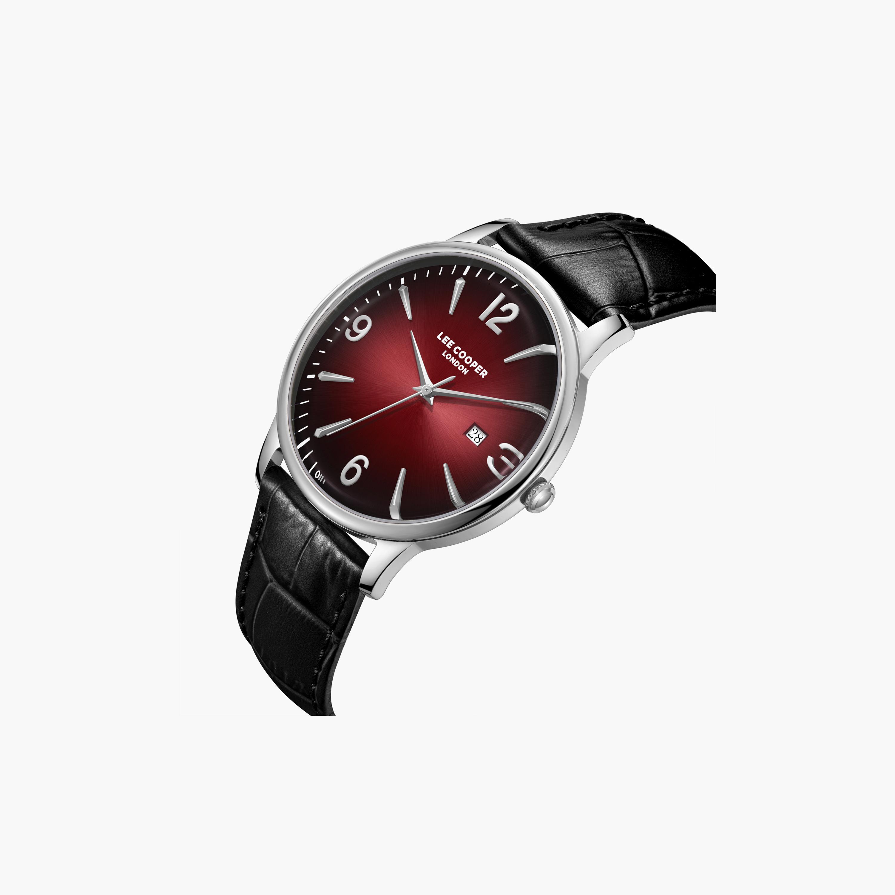 Lee Cooper Men's 40 MM Analog Black Dial Leather Strap | LC08379-381-men-watchesandjewellery-watches-image-3