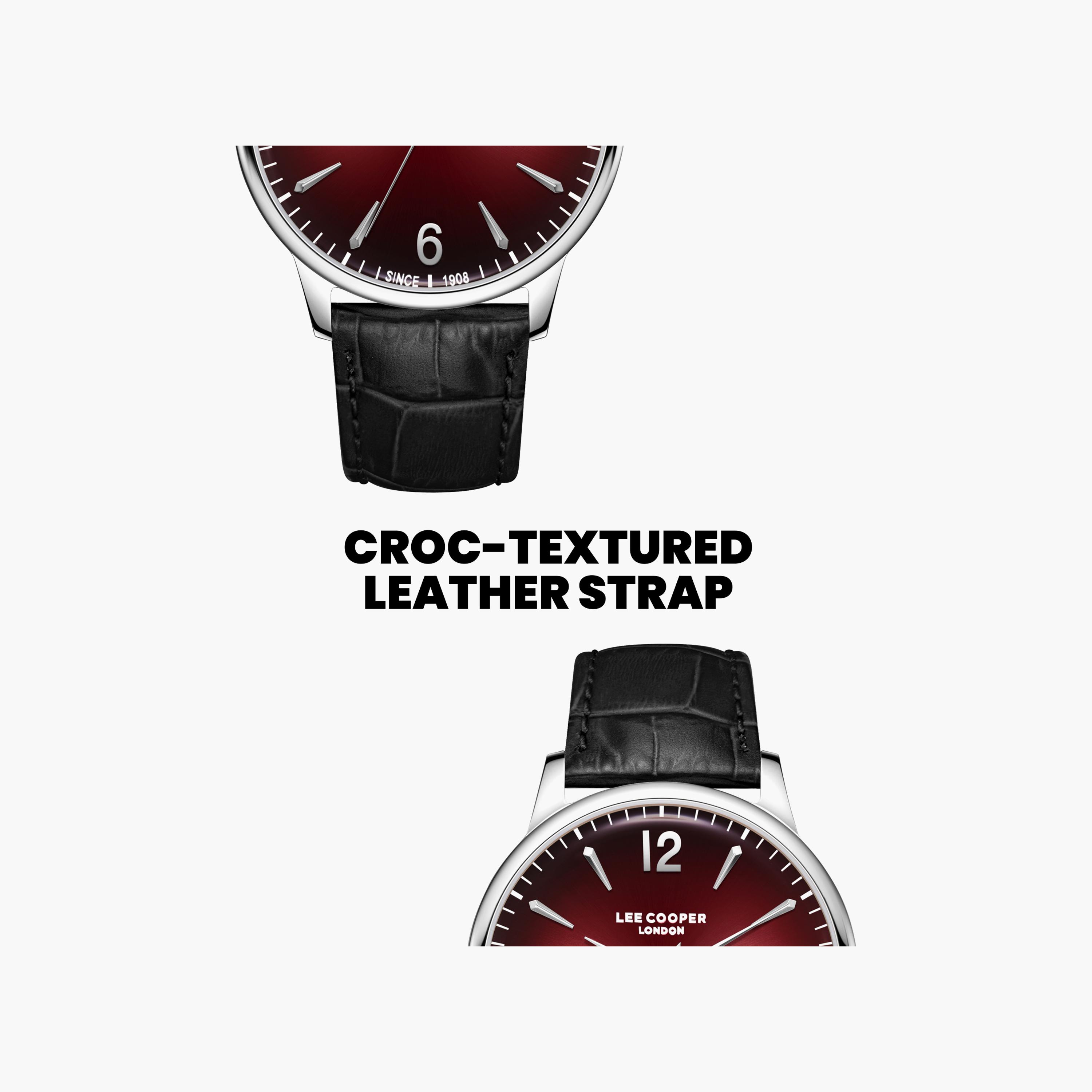 Lee Cooper Men's 40 MM Analog Black Dial Leather Strap | LC08379-381-men-watchesandjewellery-watches-image-6