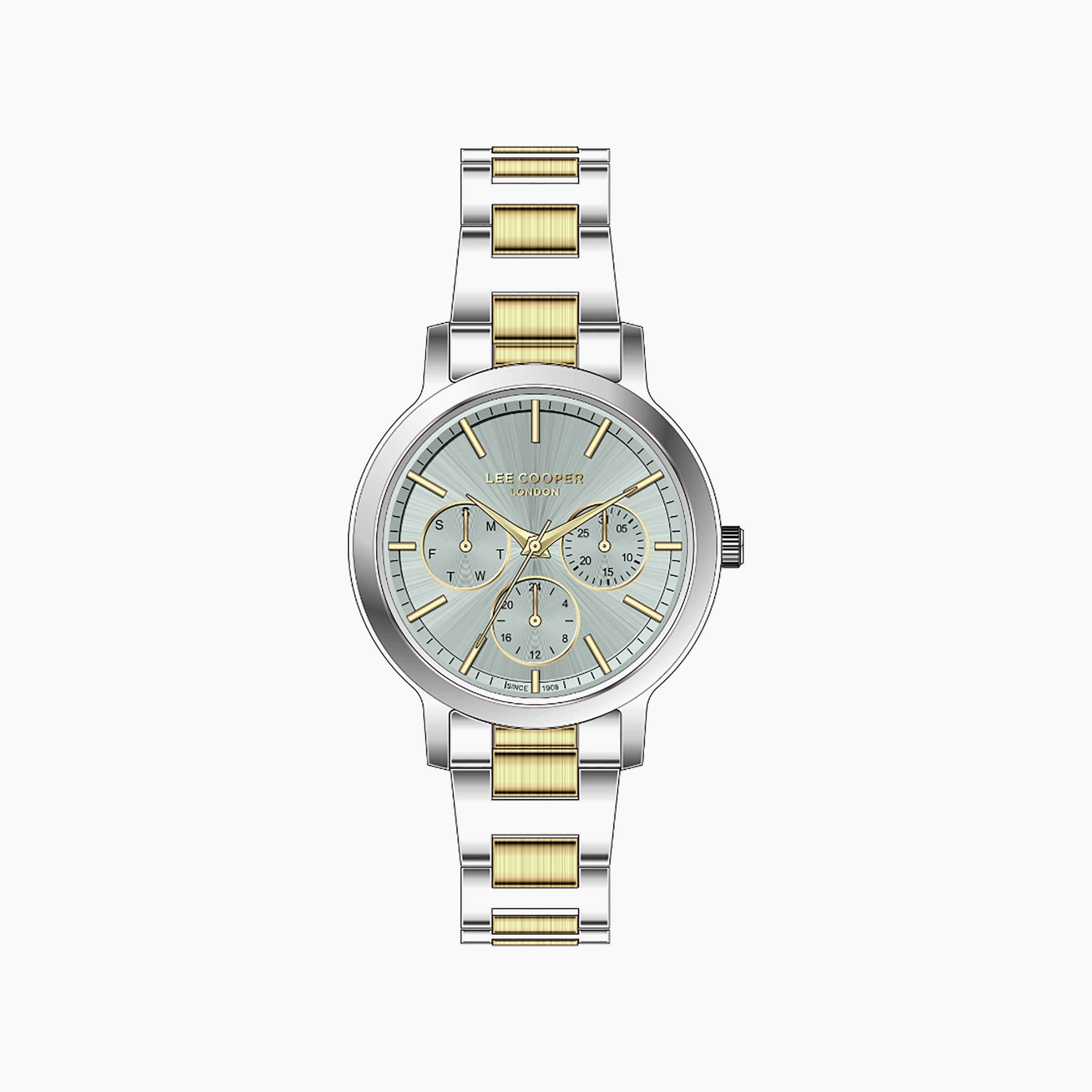 Lee Cooper Women's 35 MM Smart watch Green Dial Metal Strap | LC07946-280-women-watchesandjewellery-watches-image-1