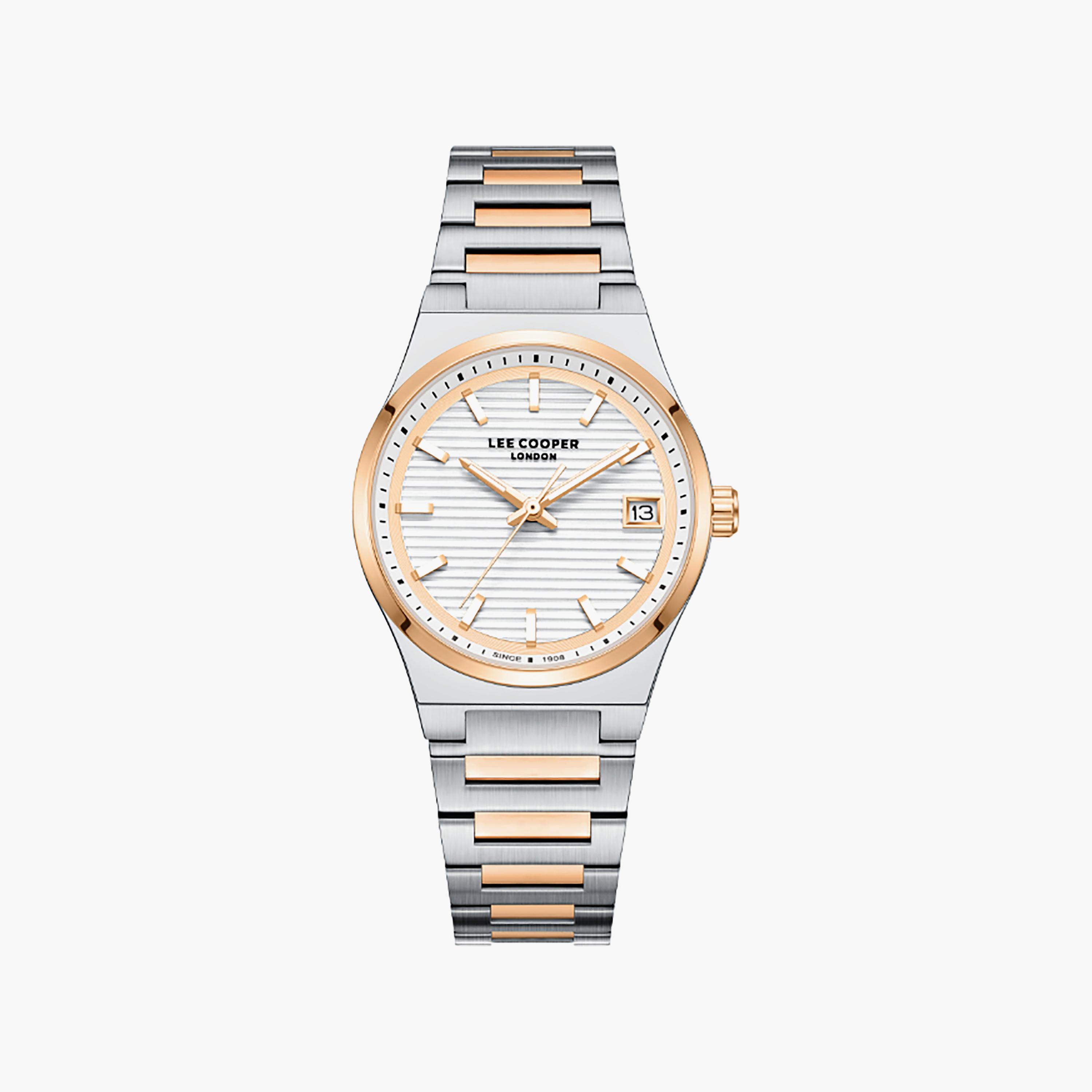 Lee Cooper Women's 43 MM Analog Grey Dial Metal Strap | LC08289-530-women-watchesandjewellery-watches-image-1