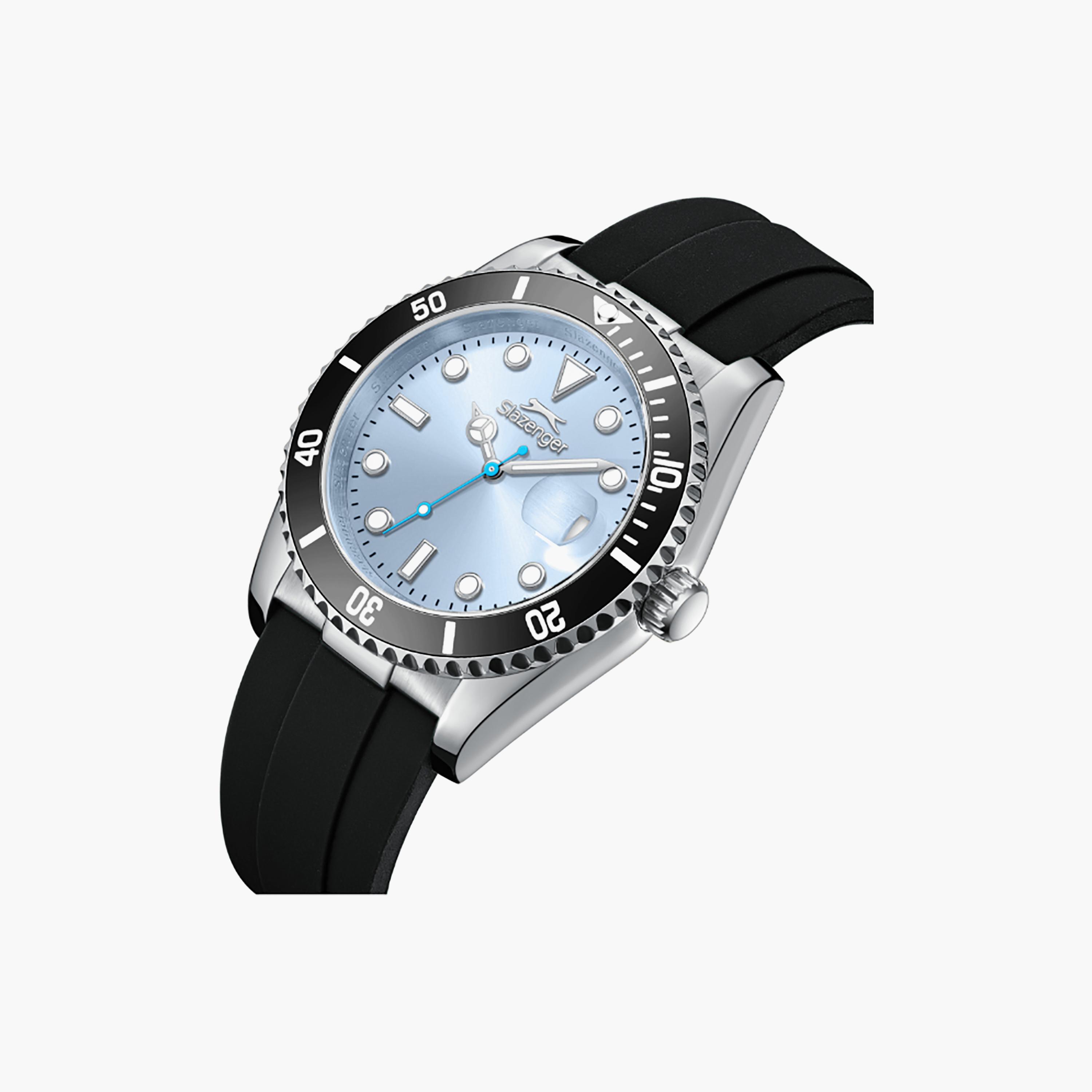 Slazenger Men's 42 MM Analog/Digital Blue Dial Silicone Strap | SL-9-2571-2-301-men-watchesandjewellery-watches-image-2