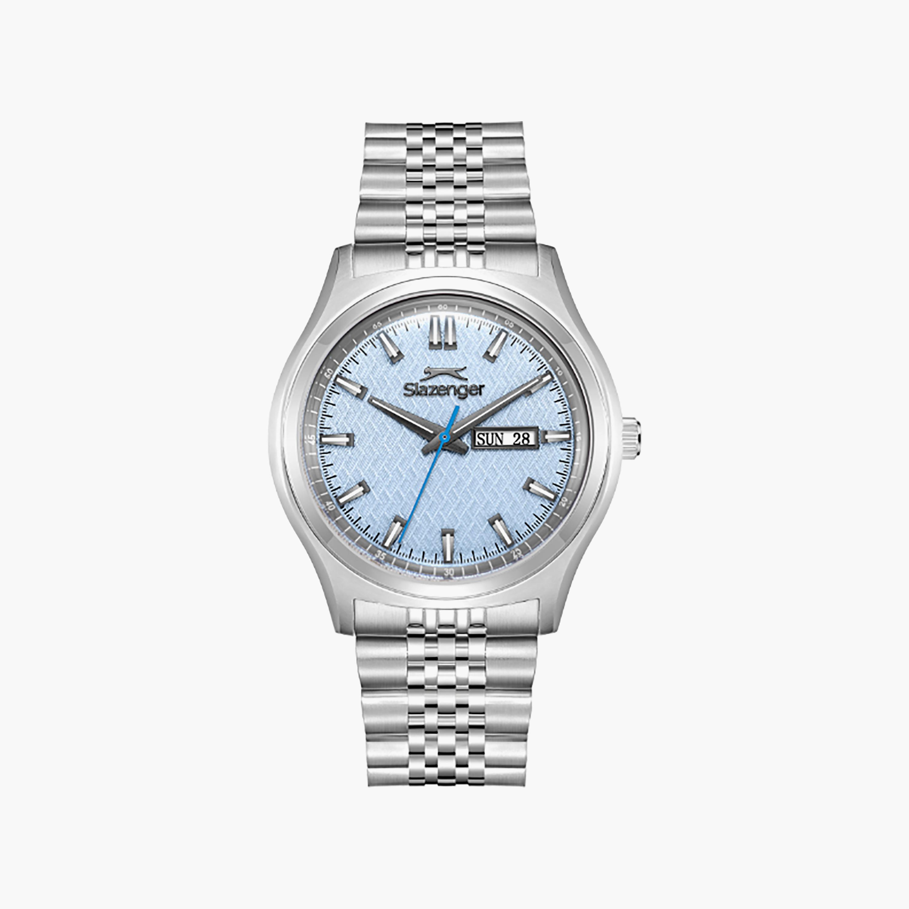 Slazenger Men's 42 MM Analog/Digital Blue Dial Metal Strap | SL-9-2573-1-300-men-watchesandjewellery-watches-image-1