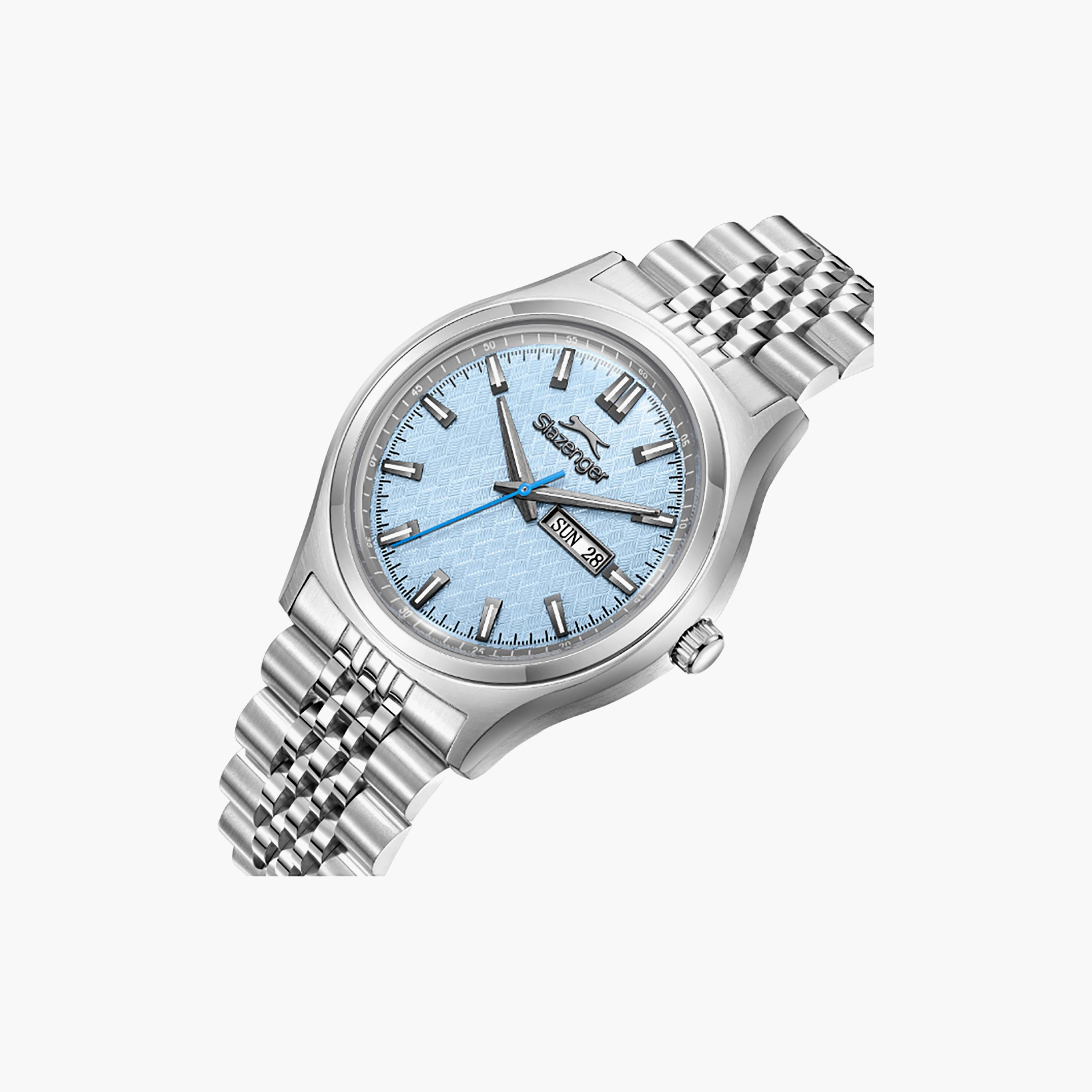 Slazenger Men's 42 MM Analog/Digital Blue Dial Metal Strap | SL-9-2573-1-300-men-watchesandjewellery-watches-image-2