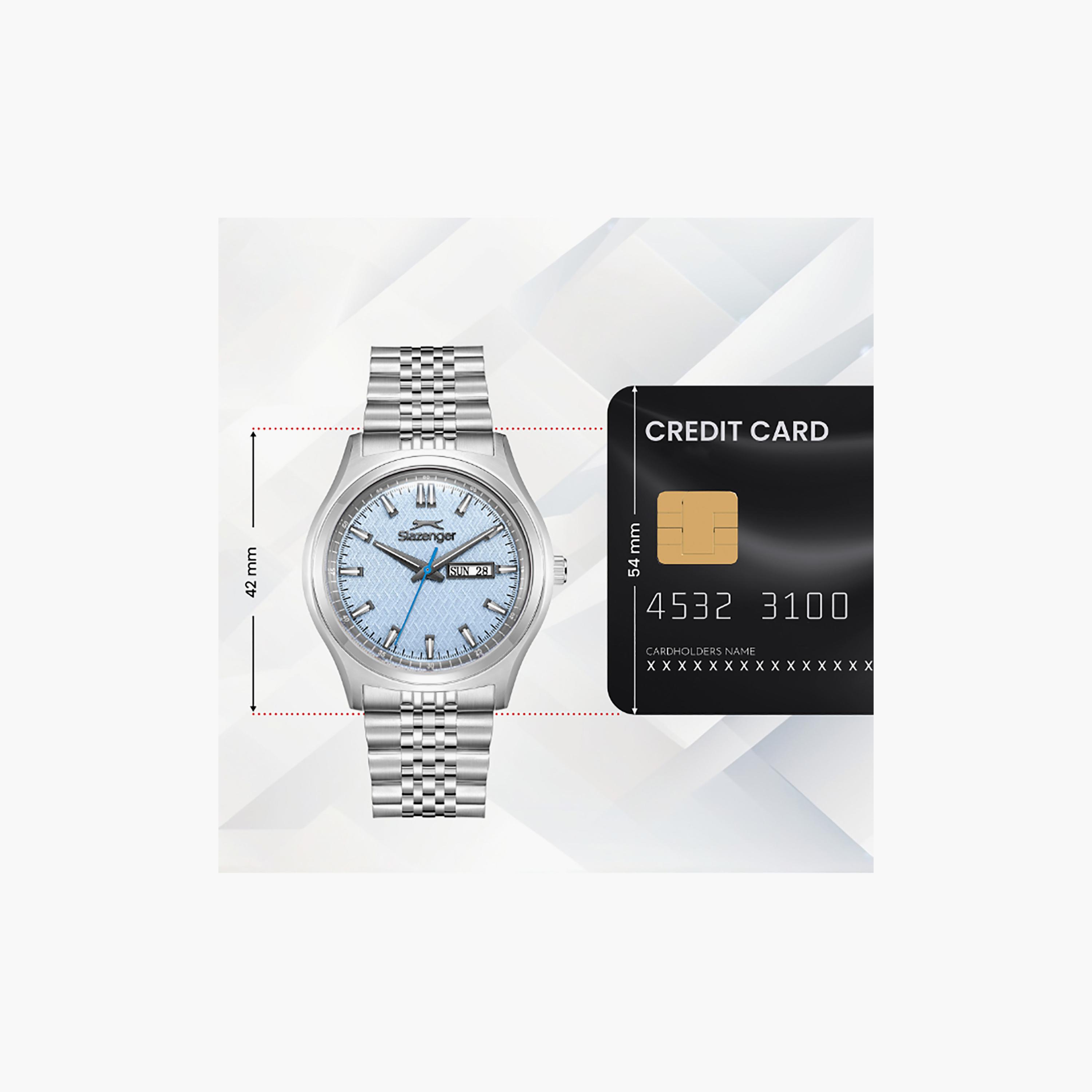 Slazenger Men's 42 MM Analog/Digital Blue Dial Metal Strap | SL-9-2573-1-300-men-watchesandjewellery-watches-image-8