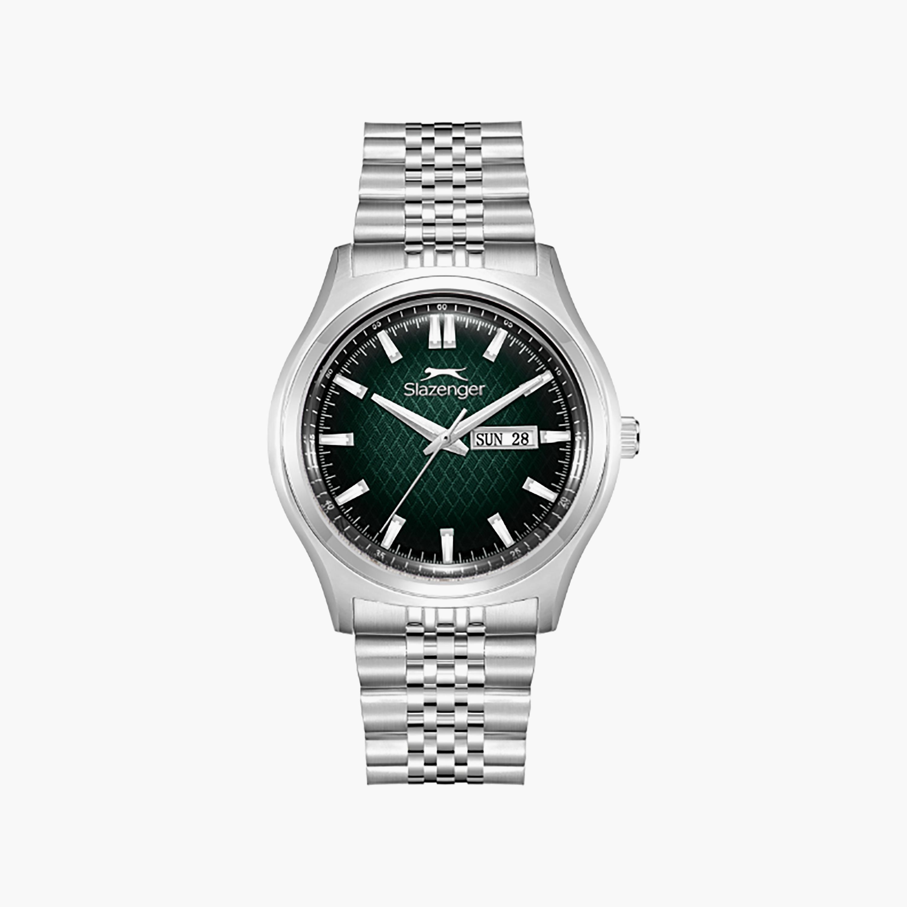 Slazenger Men's 42 MM Analog/Digital Green Dial Metal Strap | SL-9-2573-1-370-men-watchesandjewellery-watches-image-1