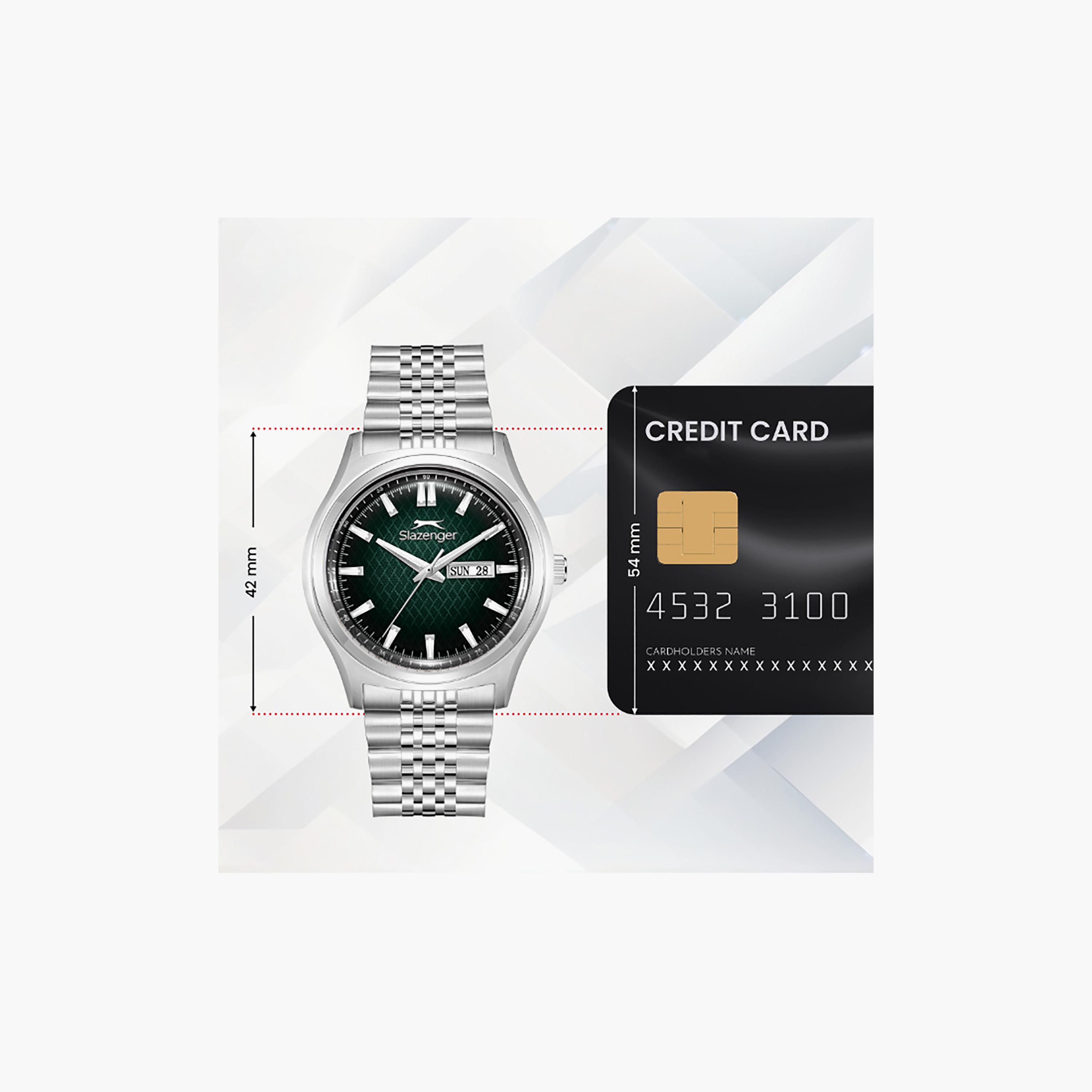 Slazenger Men's 42 MM Analog/Digital Green Dial Metal Strap | SL-9-2573-1-370-men-watchesandjewellery-watches-image-8