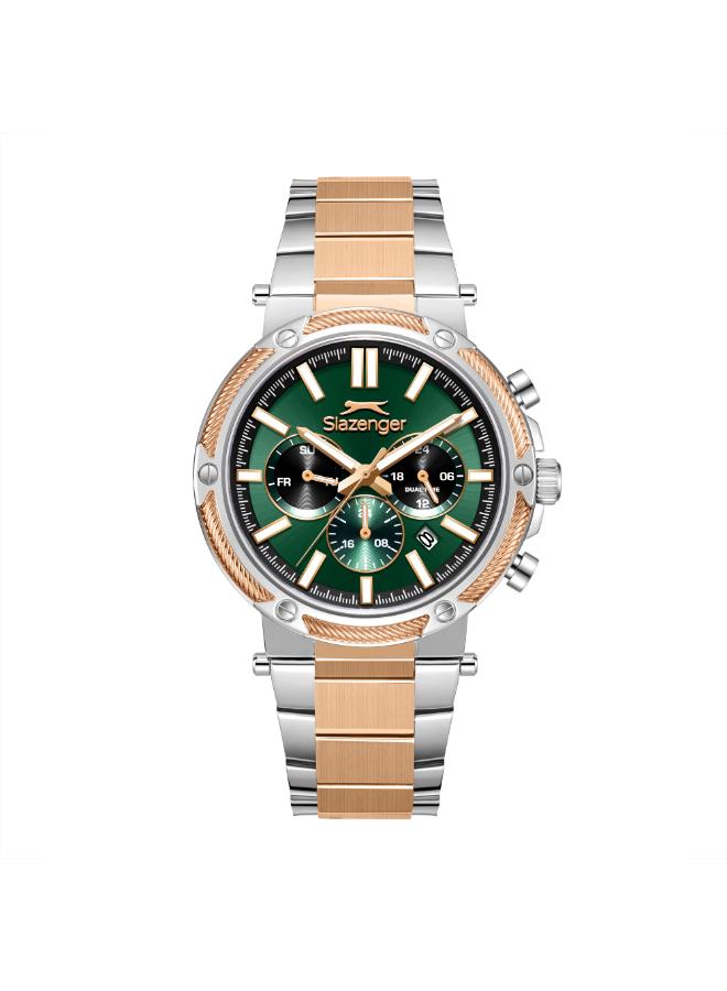 Slazenger Men's 43 MM Smart watch Green Dial Metal Strap | SL-9-2603-2-590-men-watchesandjewellery-watches-image-1