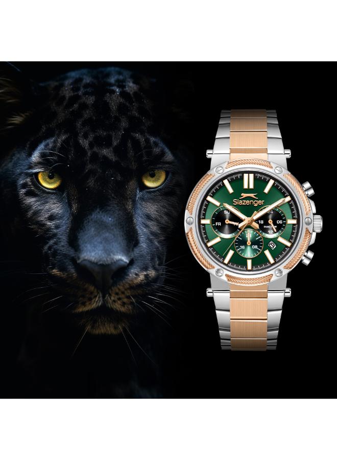 Slazenger Men's 43 MM Smart watch Green Dial Metal Strap | SL-9-2603-2-590-men-watchesandjewellery-watches-image-2