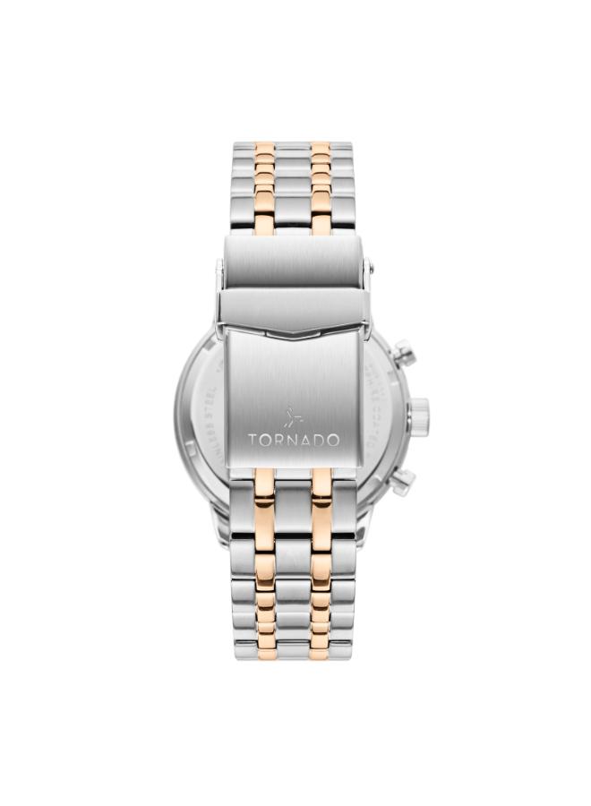 Tornado Men's 43 MM Chronograph Beige Dial Stainless Steel Strap | T6102-KBKI-men-watchesandjewellery-watches-image-3