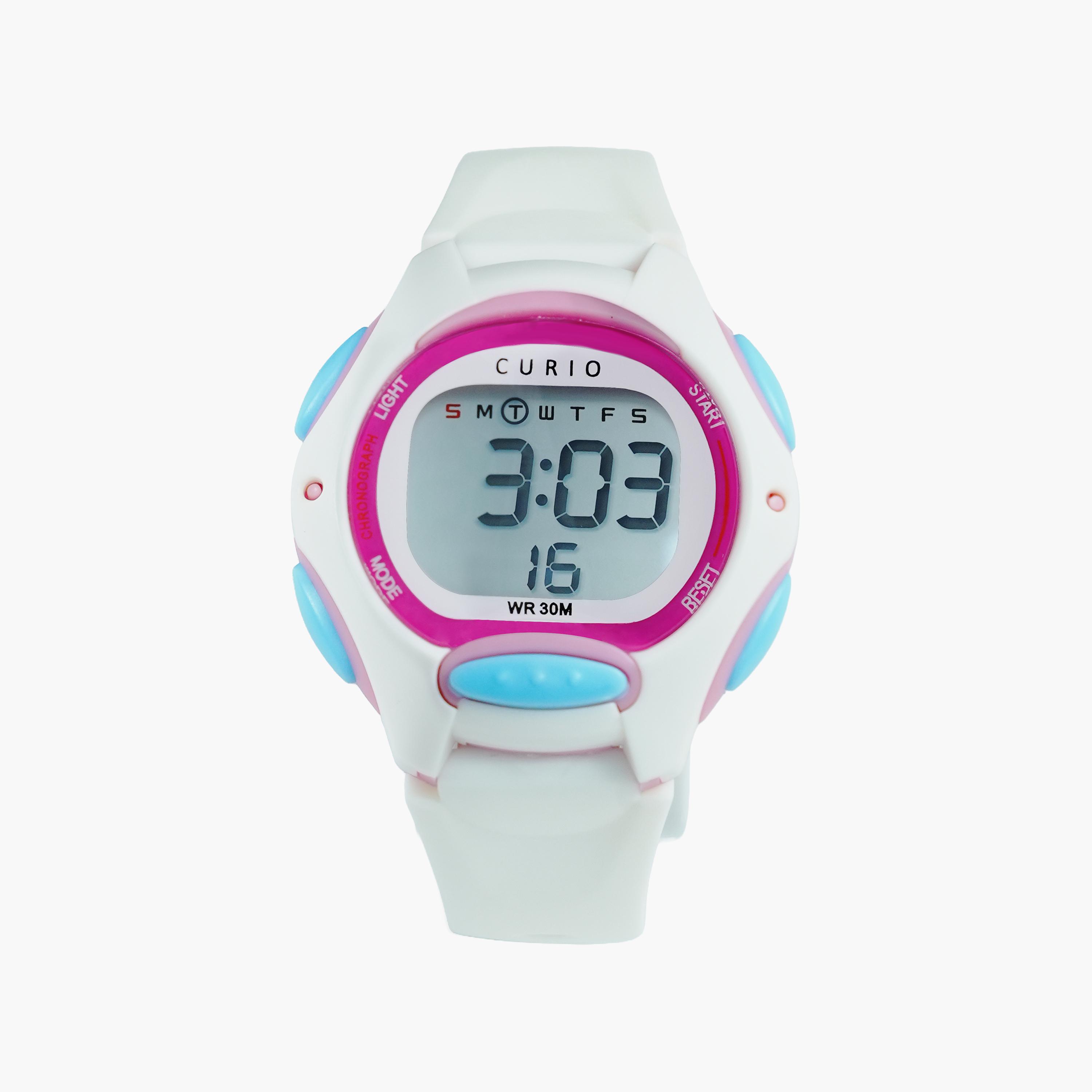 Curio Kids 35mm White  Strap Smart Watch - CU-8207L-4-girls-accessories-watches-image-1