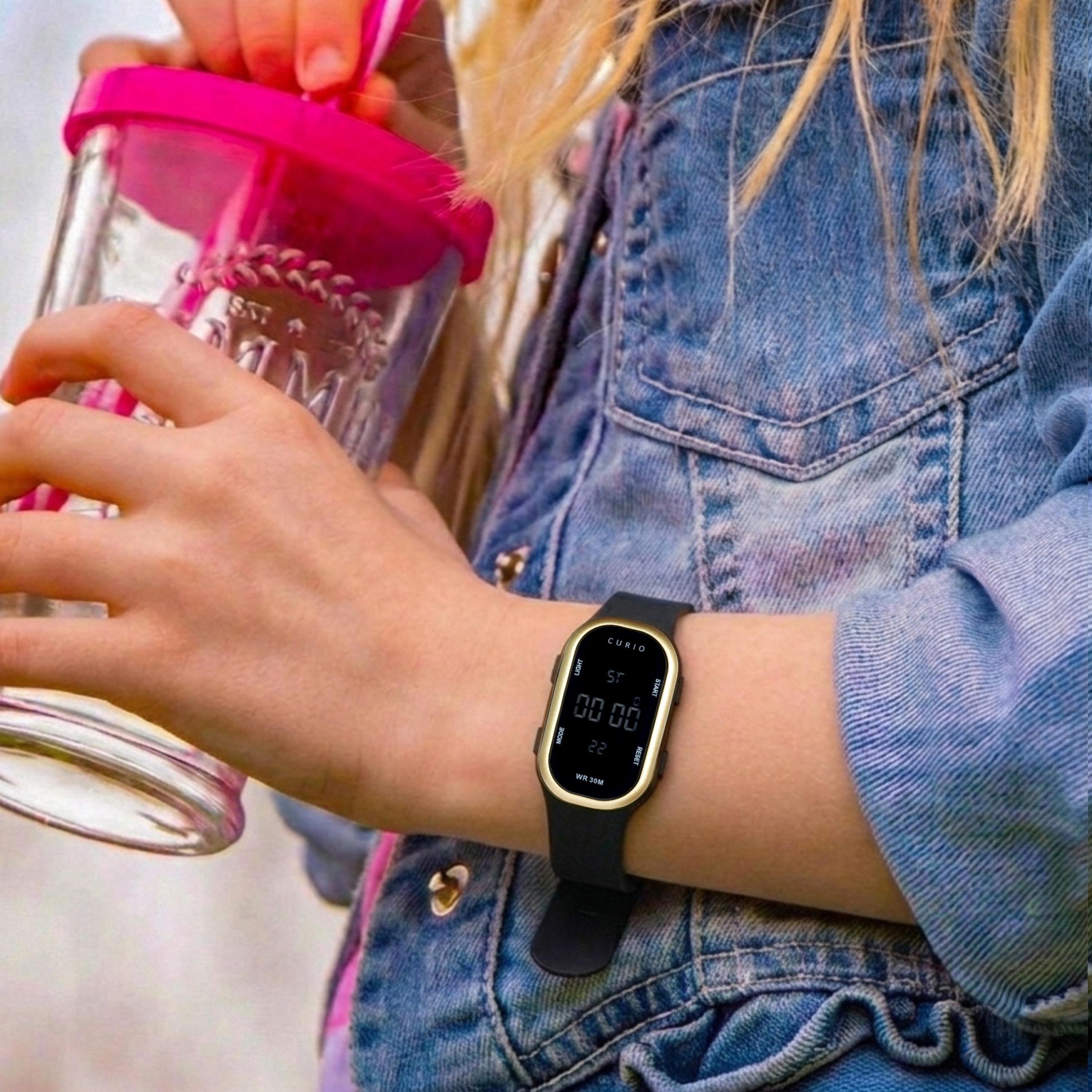 Curio Kids 26mm Black Strap Smart Watch - CU-24207-2-girls-accessories-watches-image-5