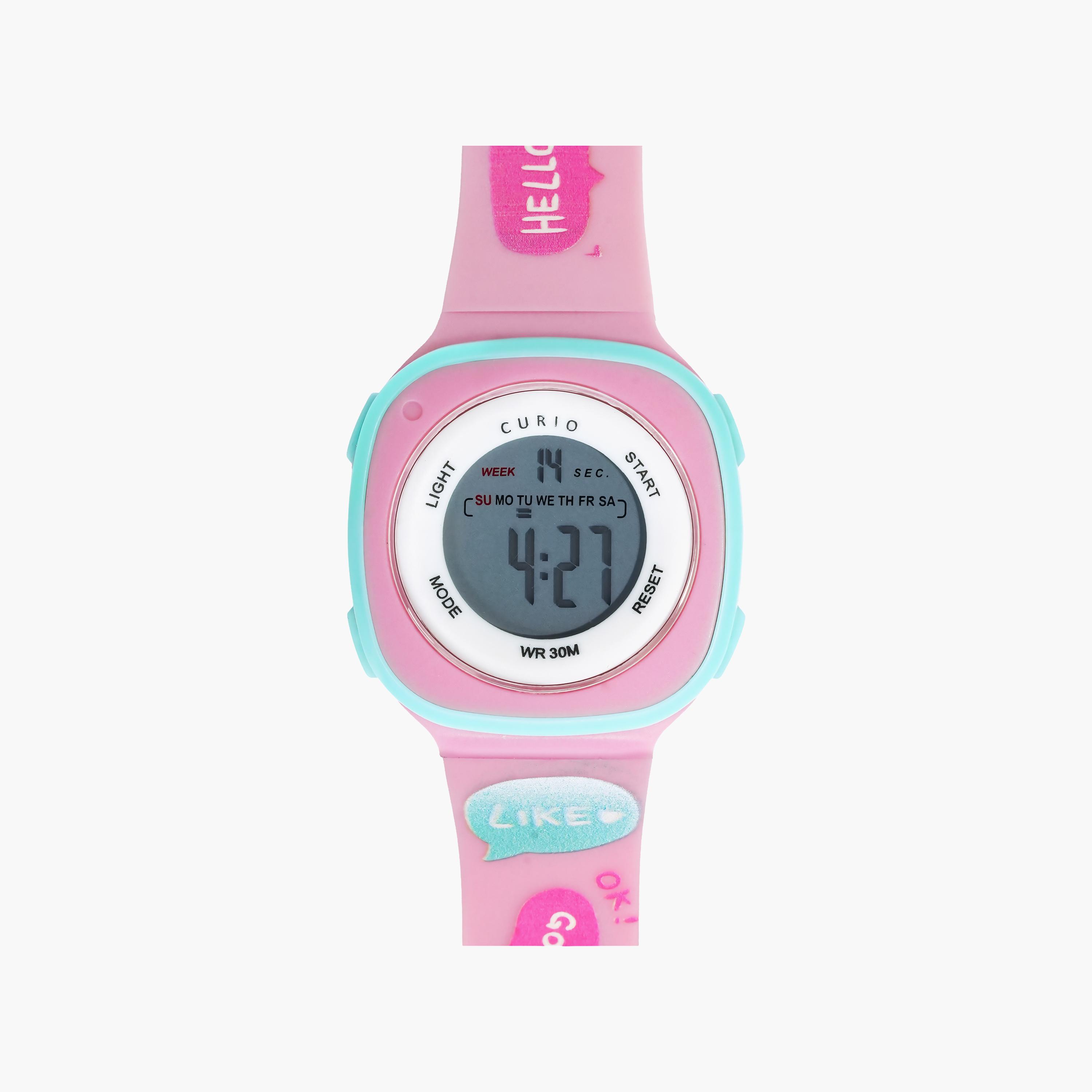 Curio Kids 37mm Pink  Strap Smart Watch - CU-2207LK-3-girls-accessories-watches-image-1