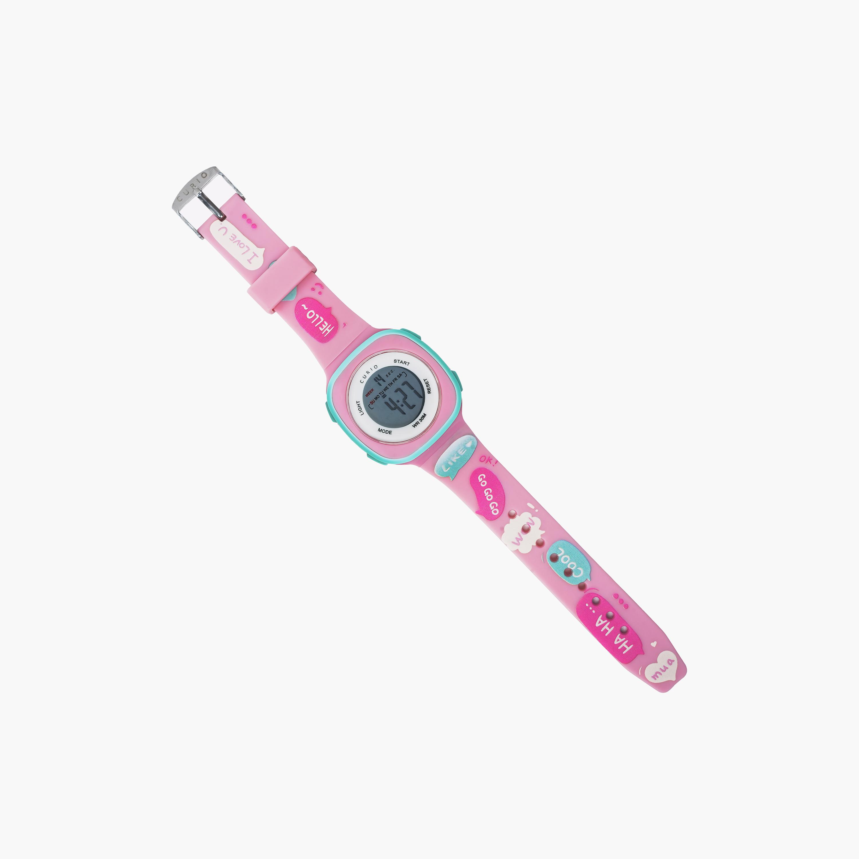ساعة ذكية للأطفال من كوريو، مقاس 37 مم، بحزام وردي - CU-2207LK-3-girls-accessories-watches-image-3