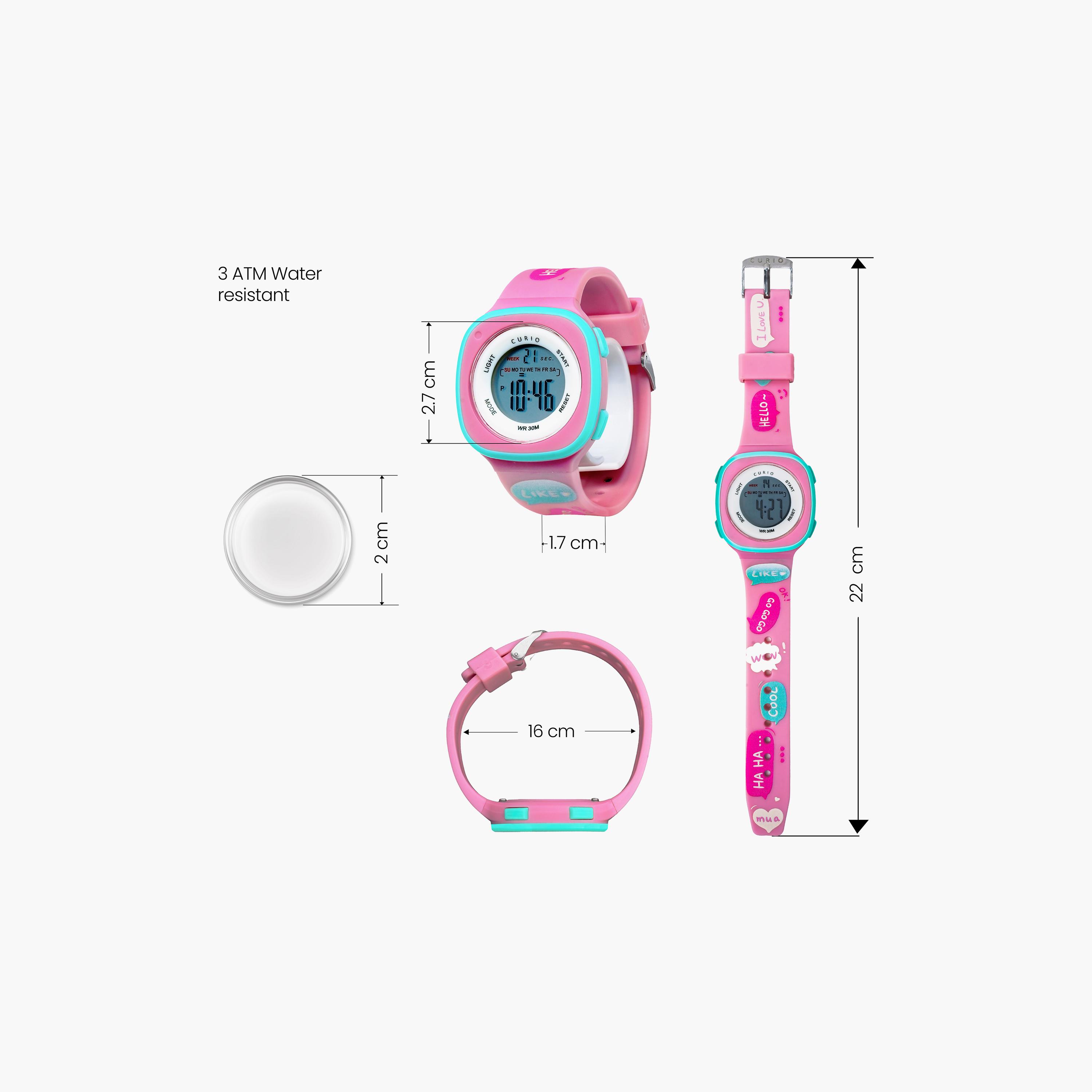 ساعة ذكية للأطفال من كوريو، مقاس 37 مم، بحزام وردي - CU-2207LK-3-girls-accessories-watches-image-4