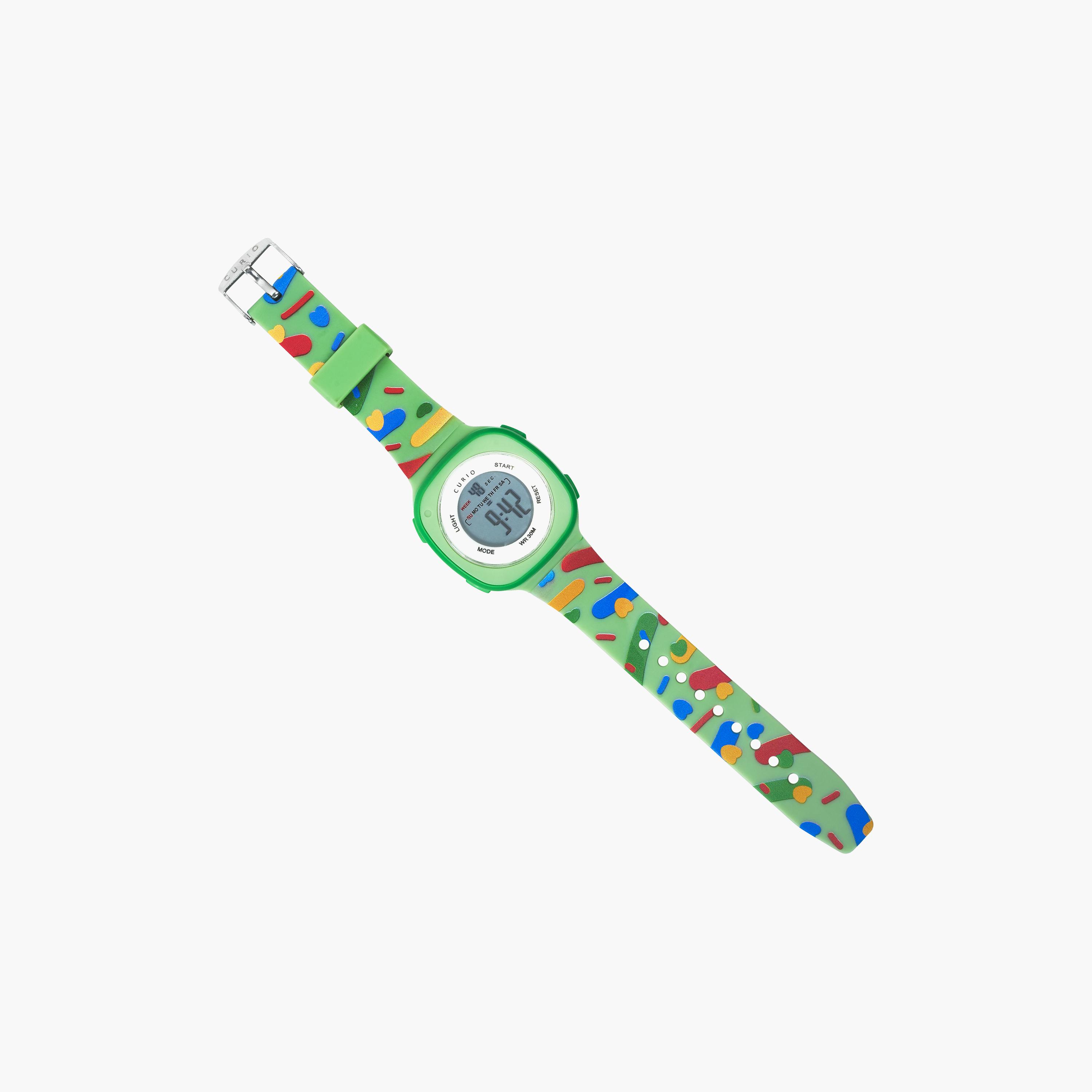 ساعة ذكية للأطفال من كوريو، مقاس 37 مم، بحزام أخضر - CU-2207LK-5-girls-accessories-watches-image-4