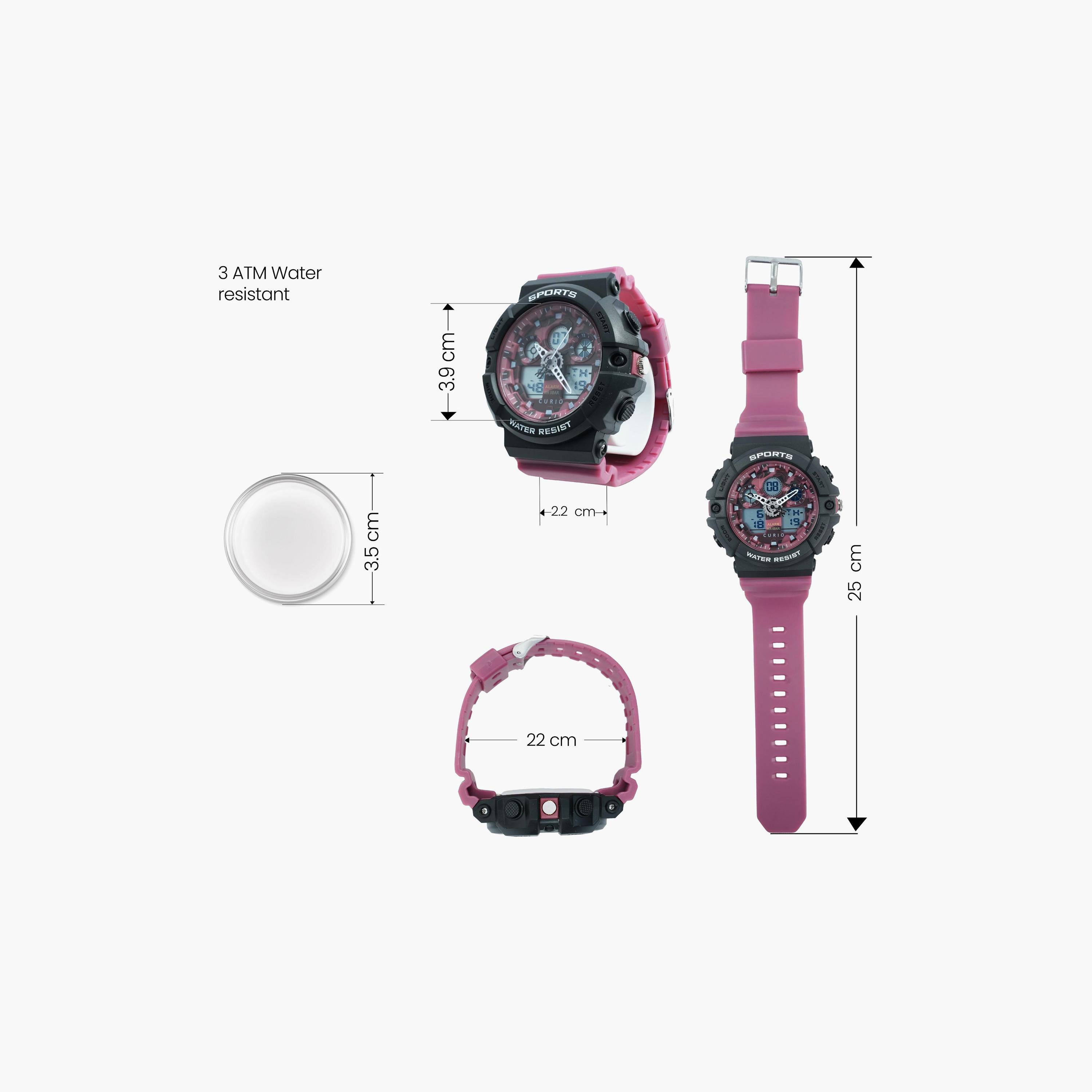 Curio Kids 52mm red Strap Smart Watch - CU-2246GAD-4-girls-accessories-watches-image-4