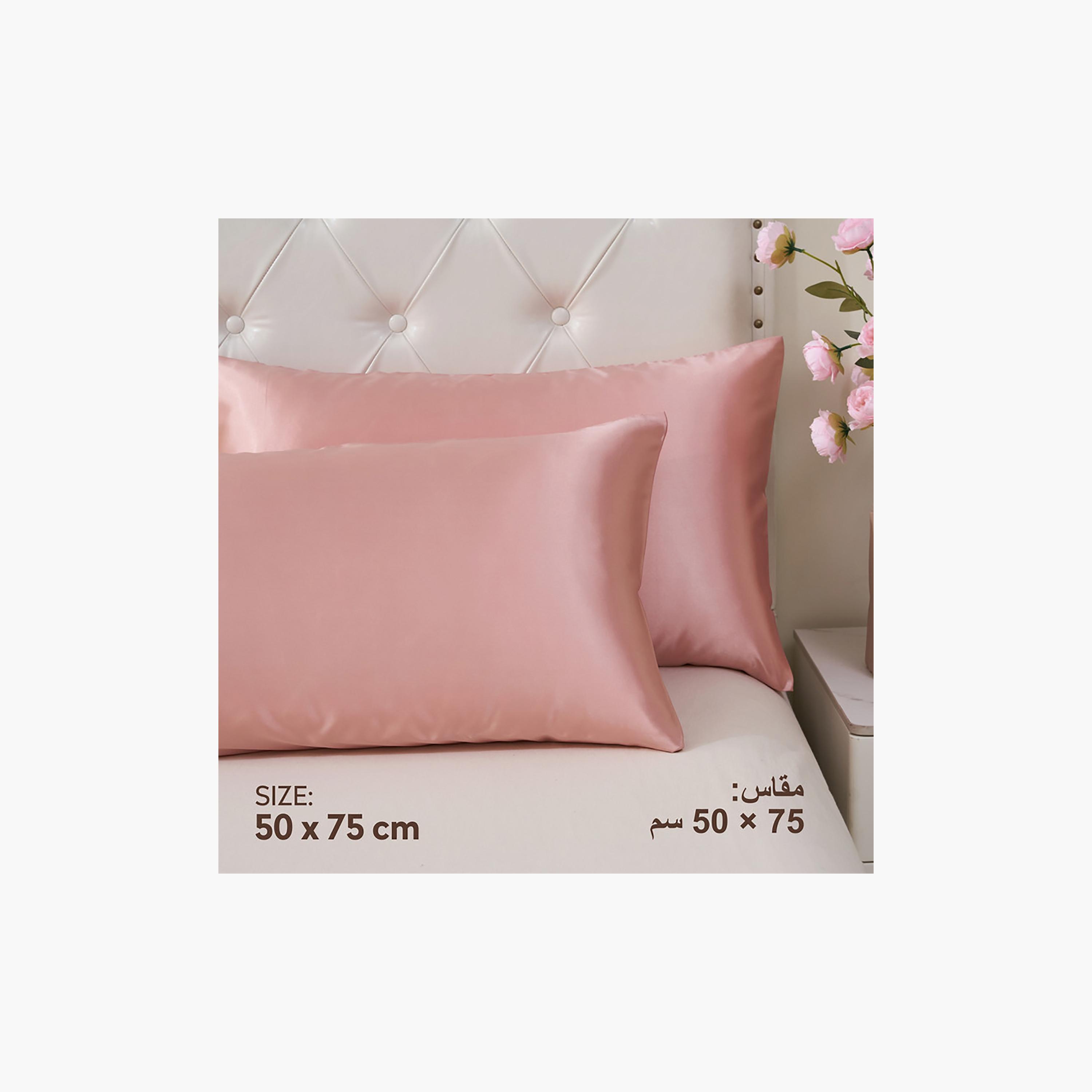 Donetella Satin Hypoallergenic Pillowcases Breathable - 50X75 Cm-household-bedding-sheetsandpillowcases-pillowcases-image-2