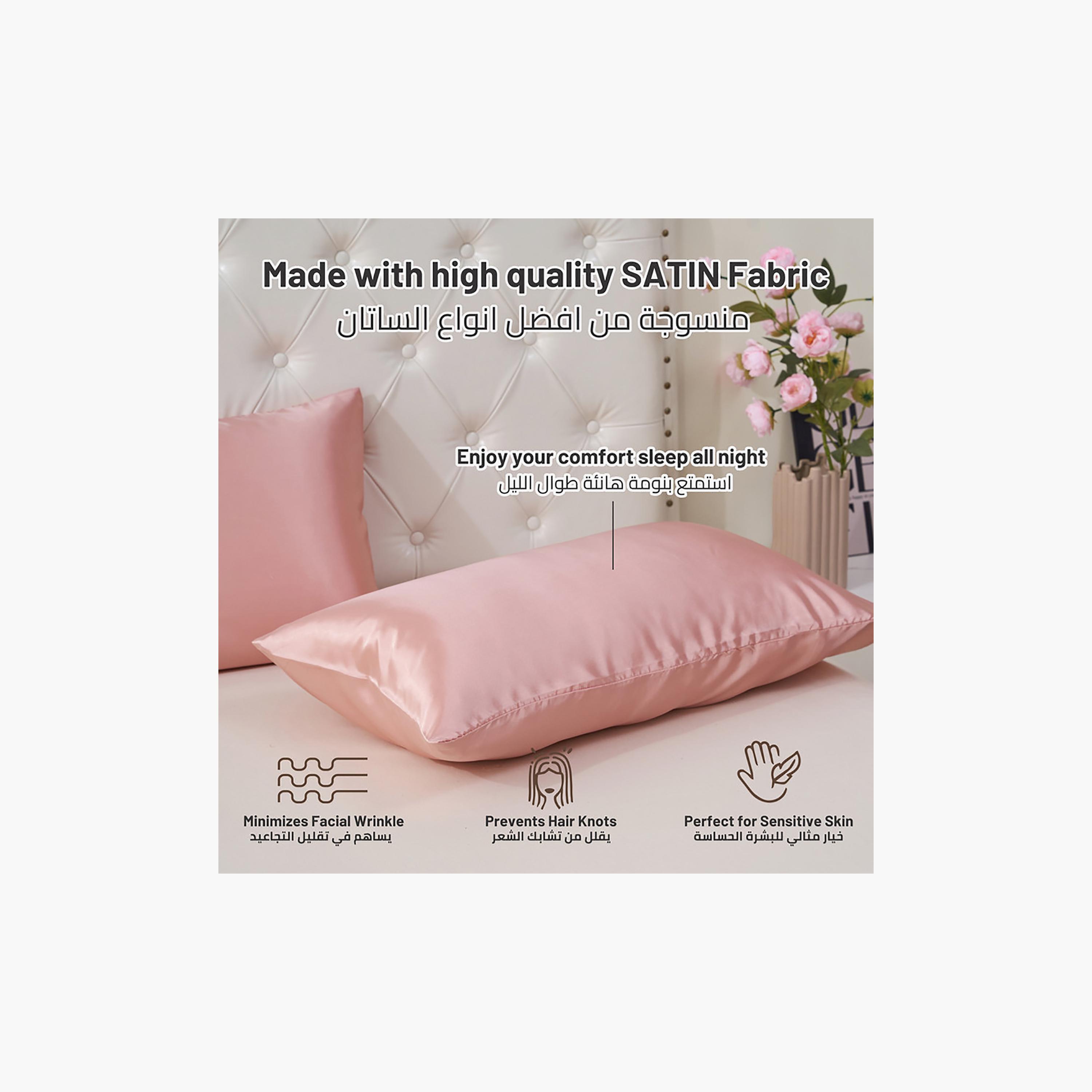 Donetella Satin Hypoallergenic Pillowcases Breathable - 50X75 Cm-household-bedding-sheetsandpillowcases-pillowcases-image-5