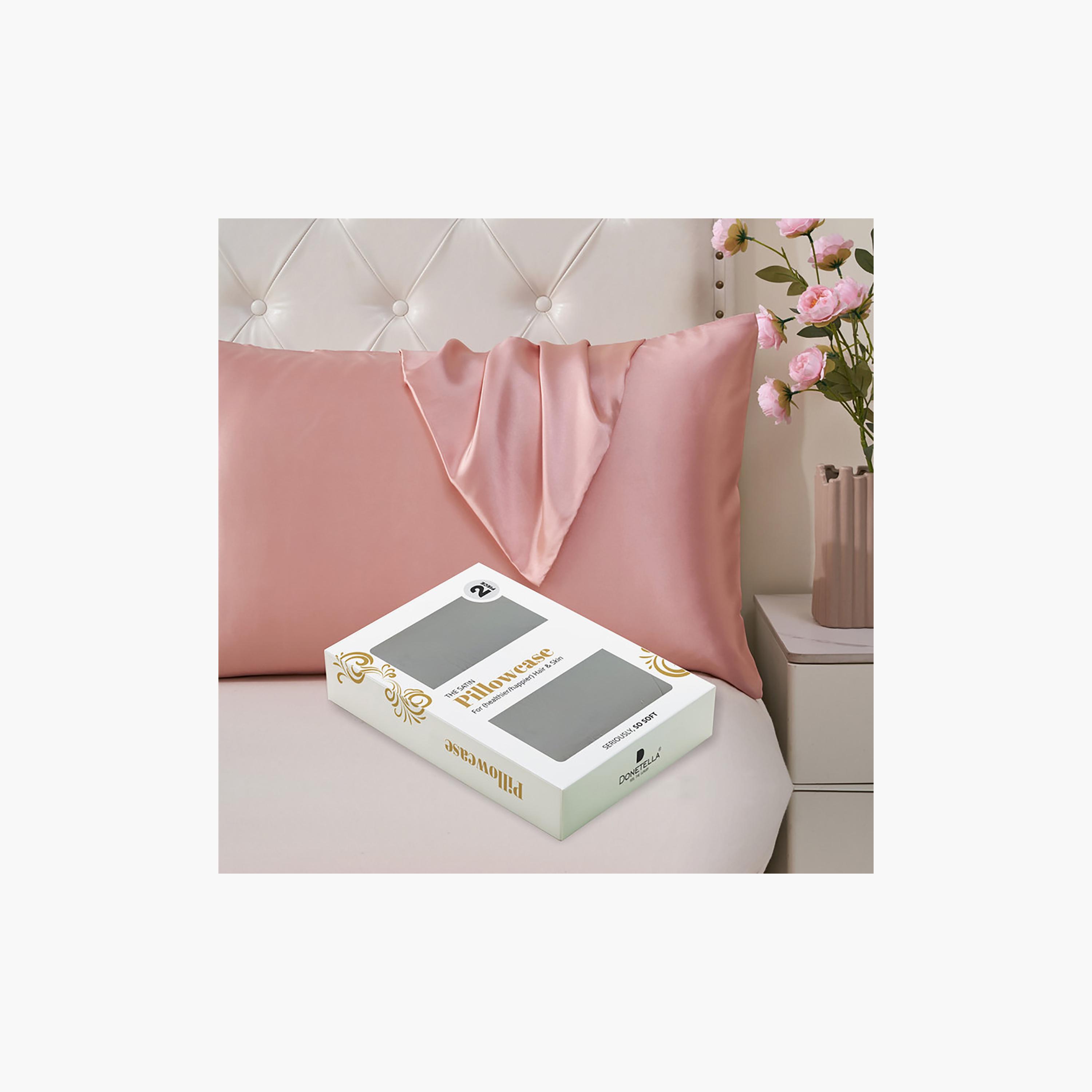 Donetella Satin Hypoallergenic Pillowcases Breathable - 50X75 Cm-household-bedding-sheetsandpillowcases-pillowcases-image-7