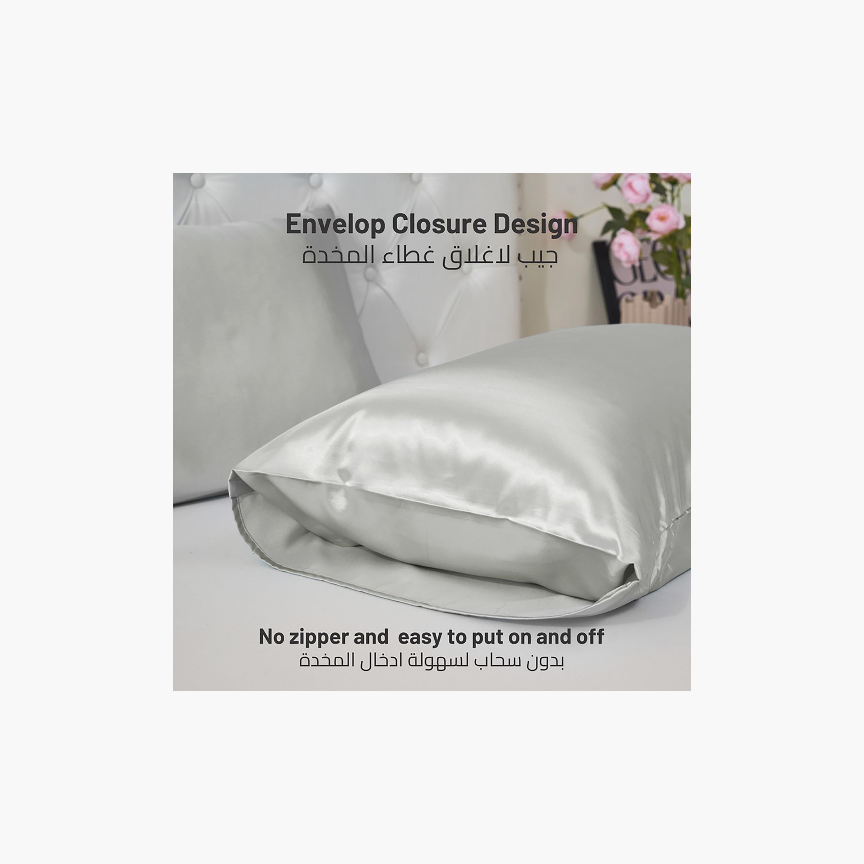 Donetella Satin Hypoallergenic Pillowcases Breathable - 50X75 Cm-household-bedding-sheetsandpillowcases-pillowcases-image-4