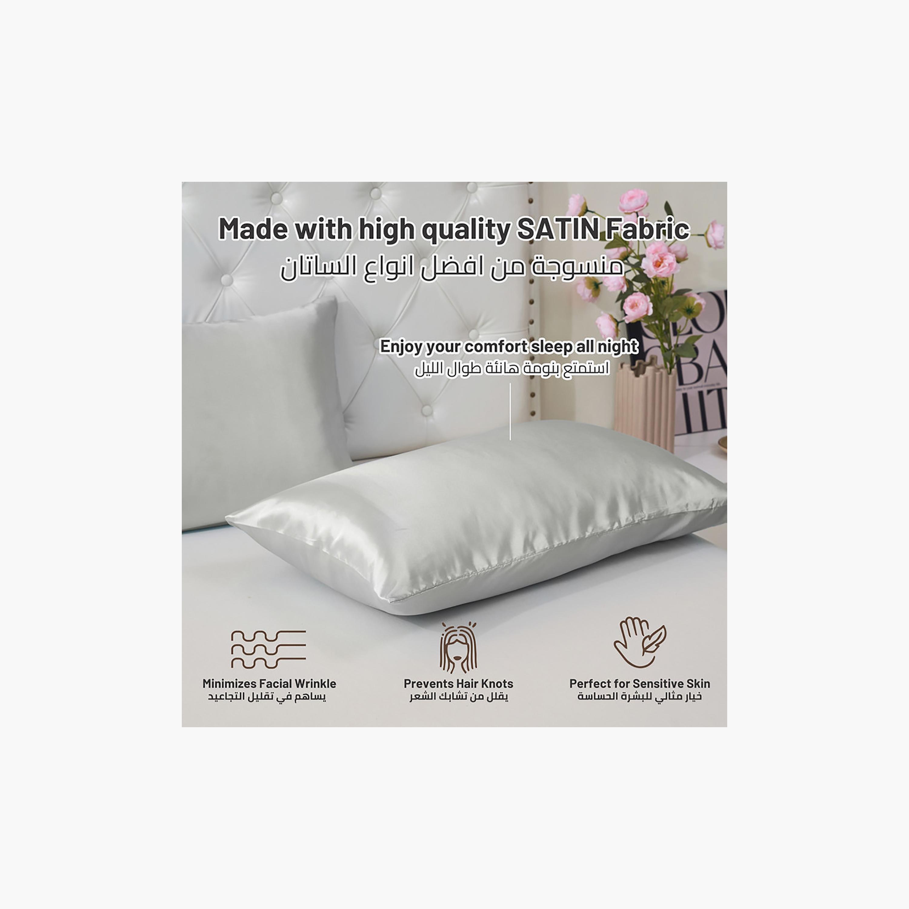 Donetella Satin Hypoallergenic Pillowcases Breathable - 50X75 Cm-household-bedding-sheetsandpillowcases-pillowcases-image-5