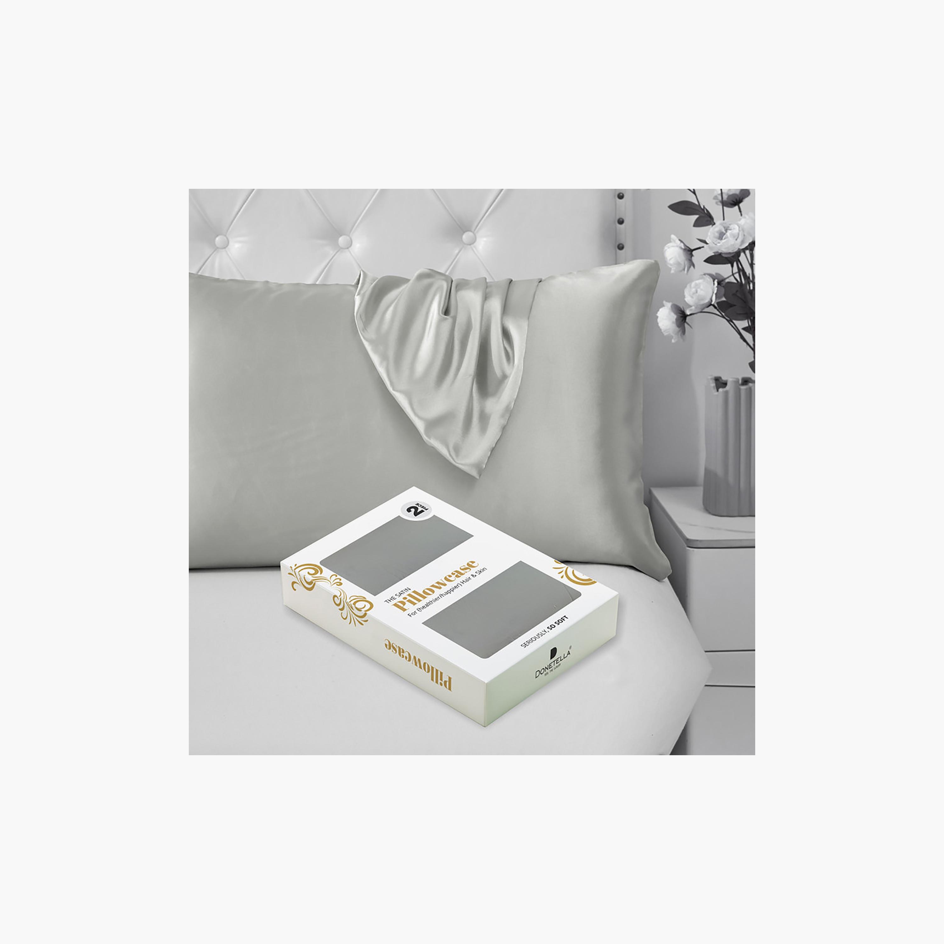 Donetella Satin Hypoallergenic Pillowcases Breathable - 50X75 Cm-household-bedding-sheetsandpillowcases-pillowcases-image-7