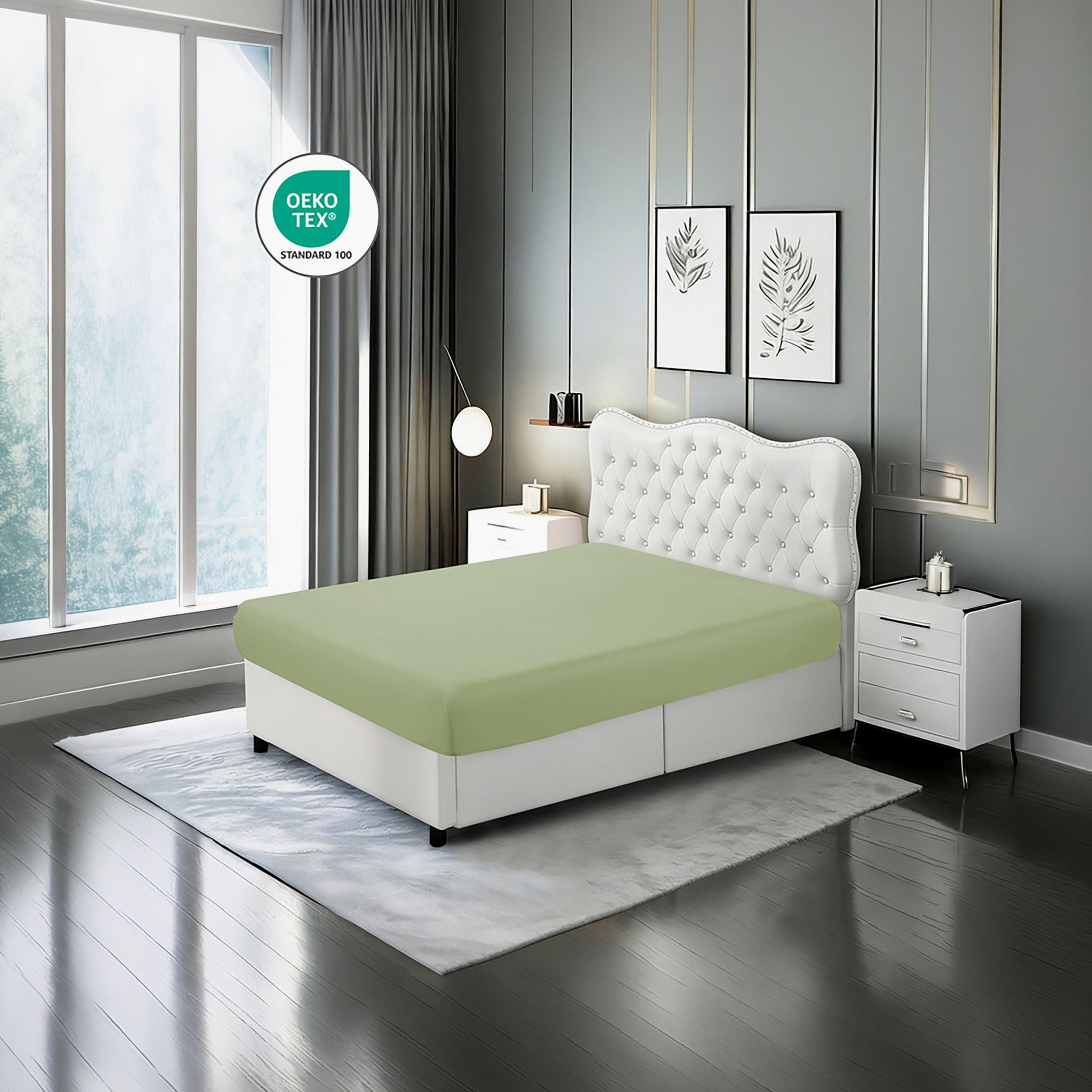 طقم ملاءات سرير دونيتيلا كينج صلب مضاد للحساسية وقابل للتهوية - 180 × 200 سم-household-bedding-sheetsandpillowcases-fittedsheets-image-2