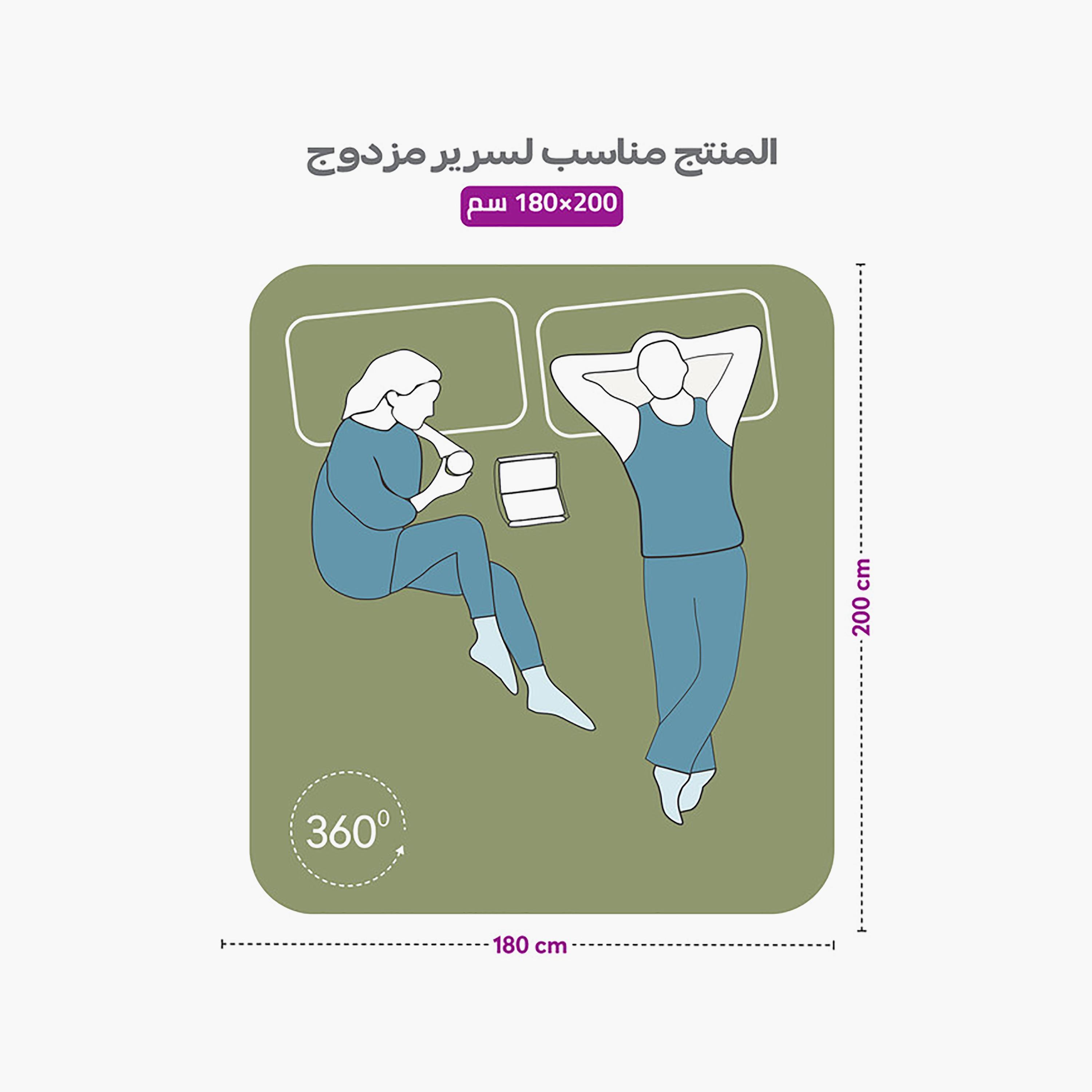 طقم ملاءات سرير دونيتيلا كينج صلب مضاد للحساسية وقابل للتهوية - 180 × 200 سم-household-bedding-sheetsandpillowcases-fittedsheets-image-3