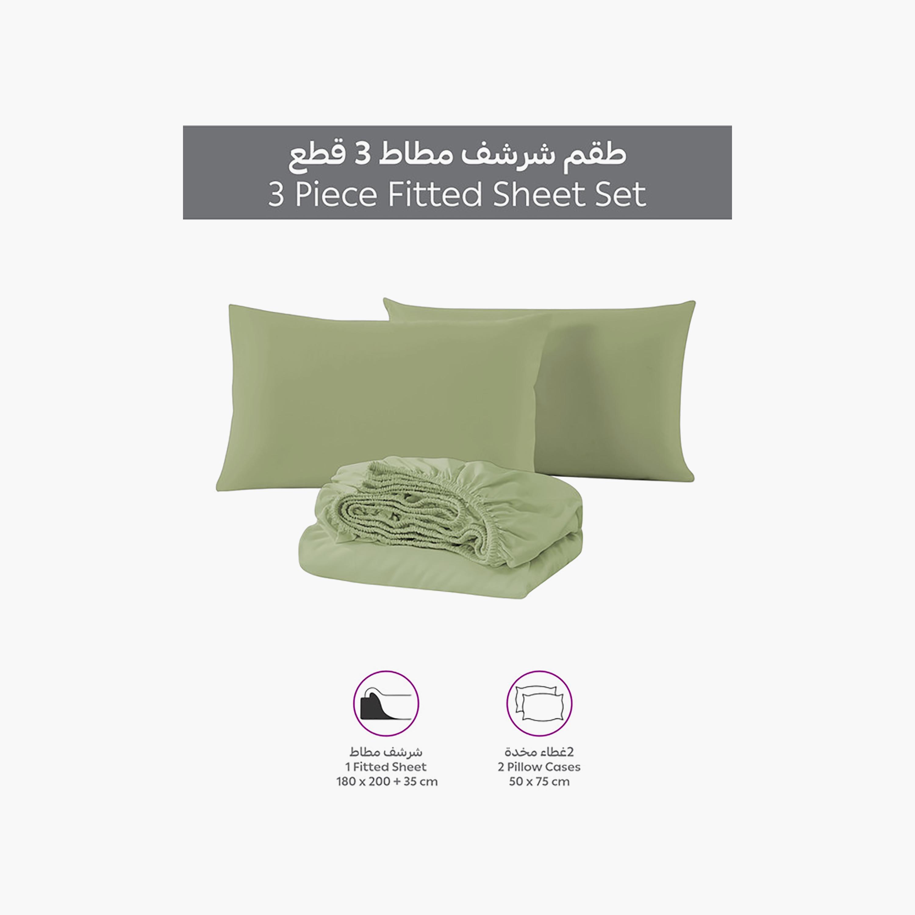 طقم ملاءات سرير دونيتيلا كينج صلب مضاد للحساسية وقابل للتهوية - 180 × 200 سم-household-bedding-sheetsandpillowcases-fittedsheets-image-4
