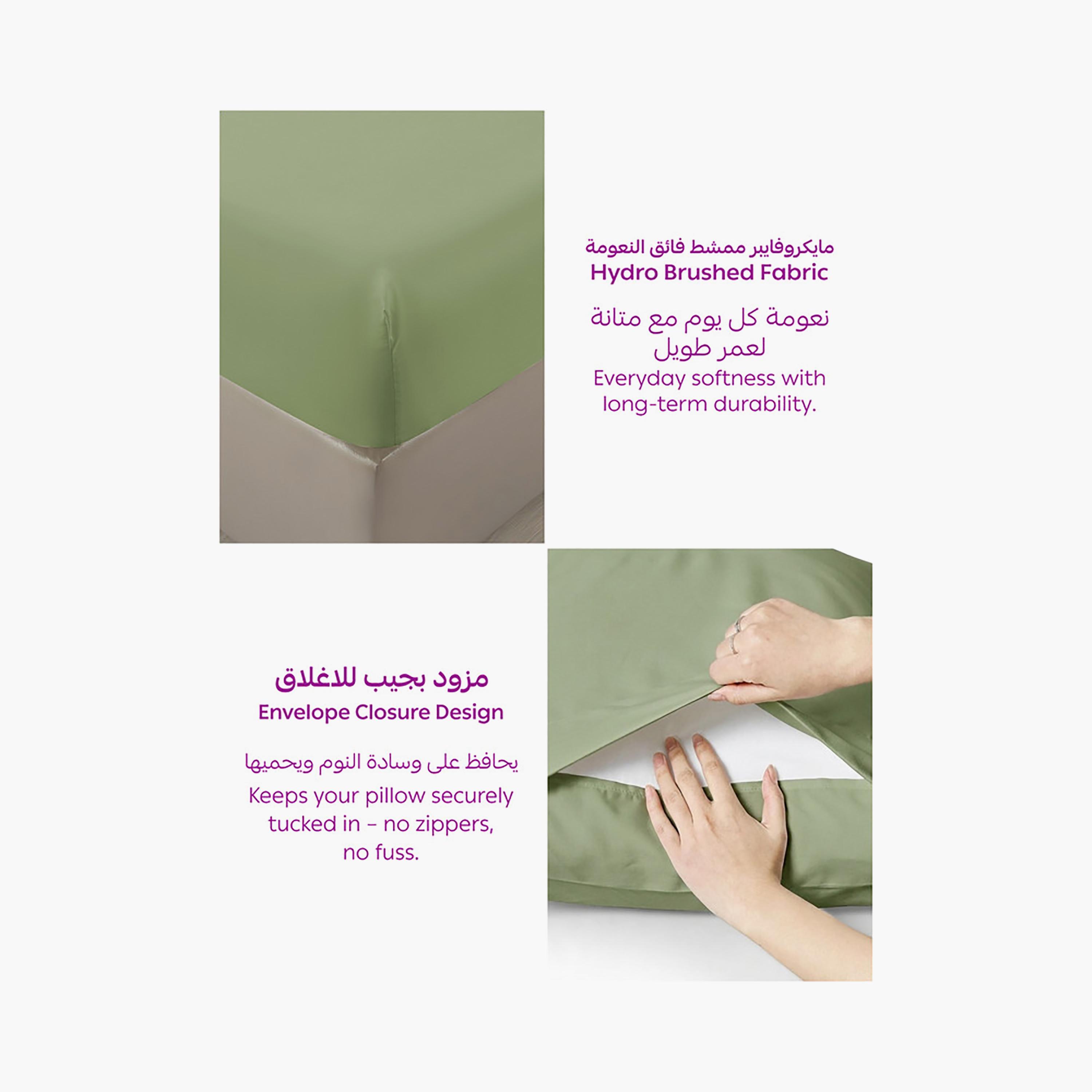 طقم ملاءات سرير دونيتيلا كينج صلب مضاد للحساسية وقابل للتهوية - 180 × 200 سم-household-bedding-sheetsandpillowcases-fittedsheets-image-6