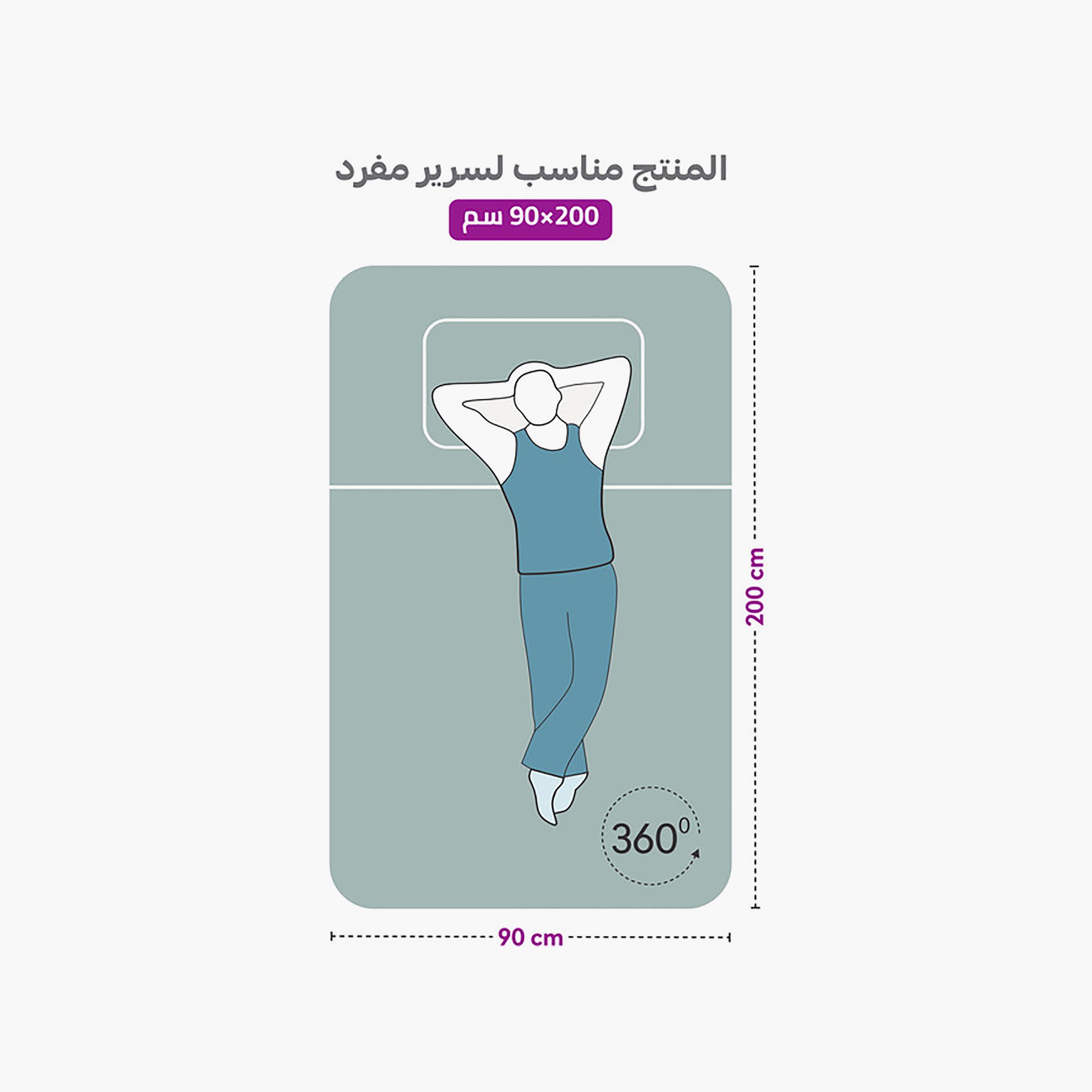 طقم ملاءات سرير دونيتيلا سادة مفردة مضادة للحساسية وجيدة التهوية - 90 × 200 سم-household-bedding-sheetsandpillowcases-fittedsheets-image-3